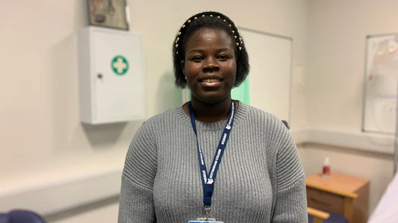 A student in our simulated care facility