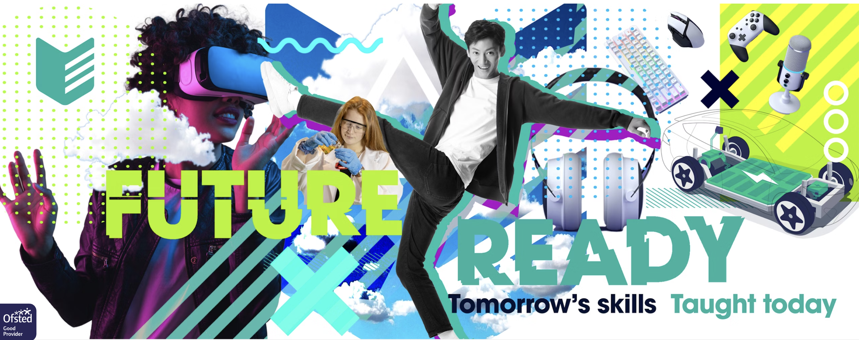 Future Ready banner. Tomorrow's skills Taught today