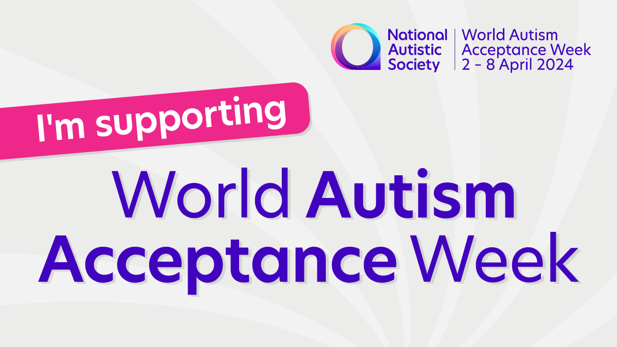 Banner saying I'm supporting World Autism Acceptance Week