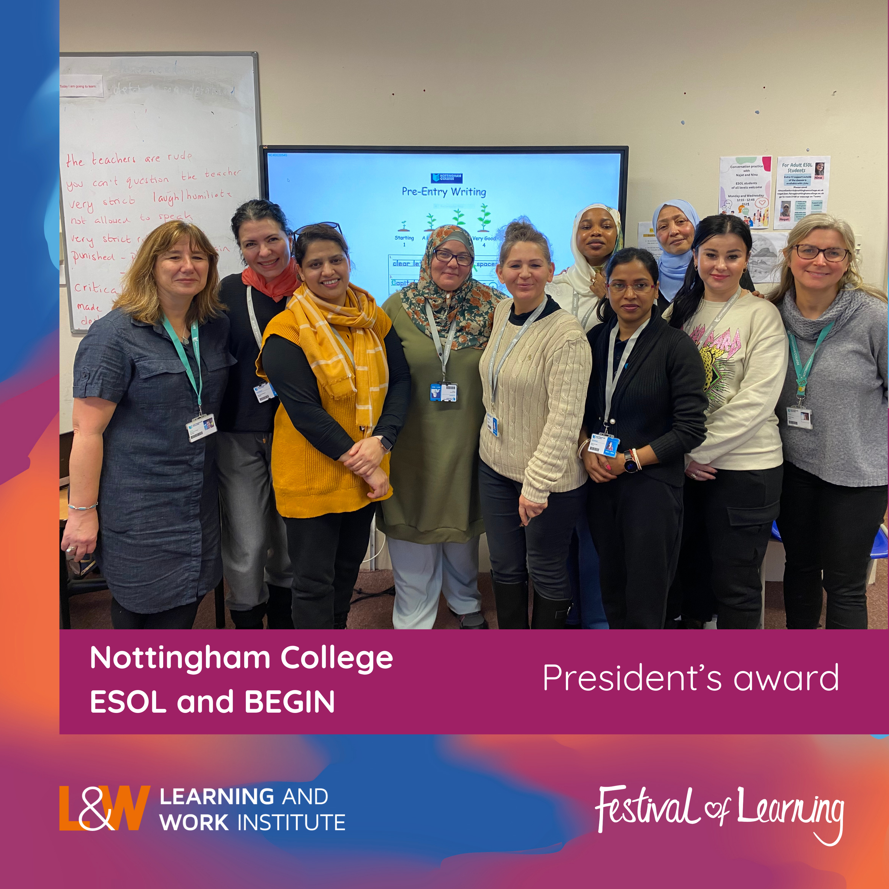 Students and staff at the event