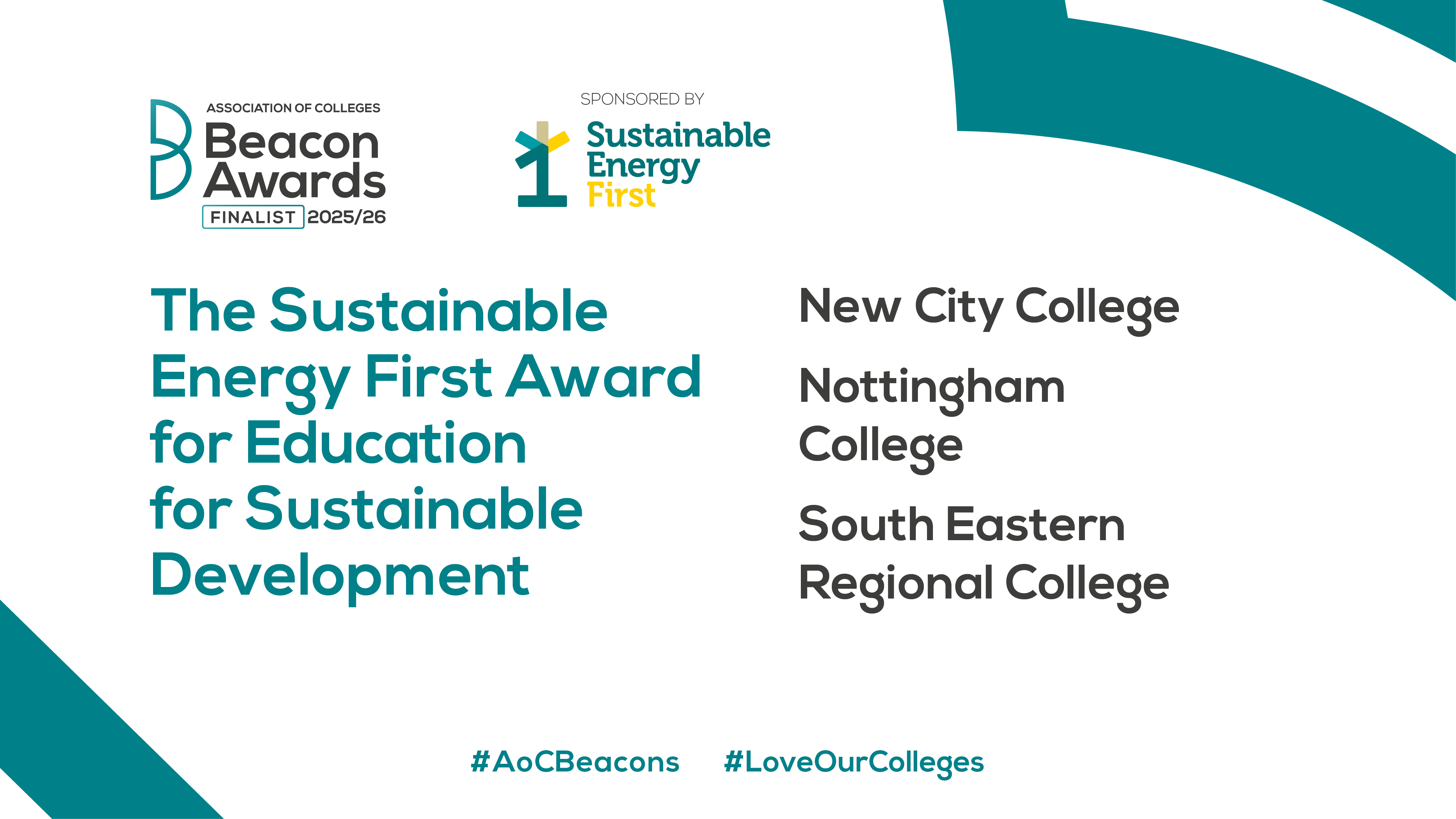 The Sustainable Energy First Award for Education for Sustainable Development