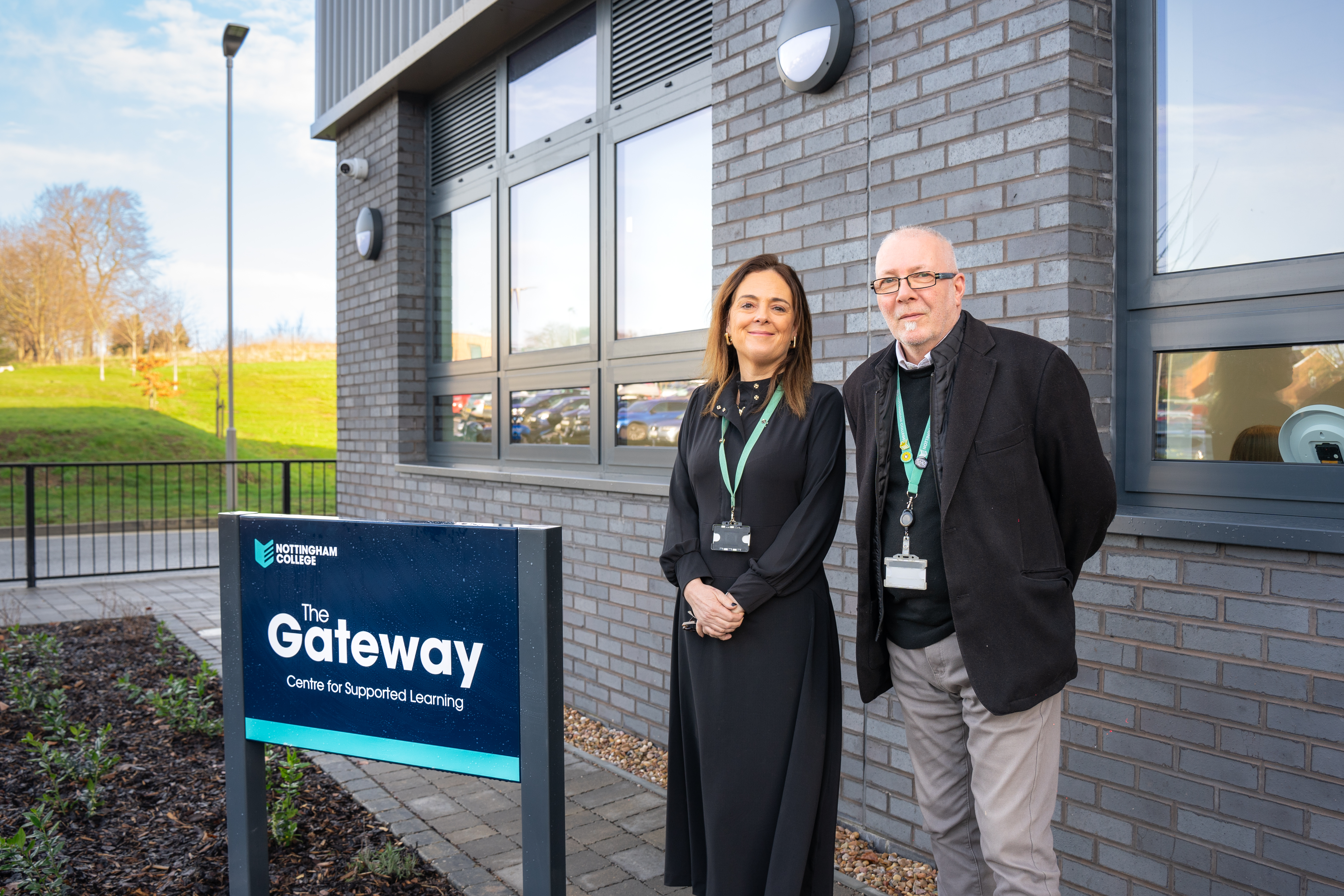 Nottingham College Staff Outside The Gateway Building