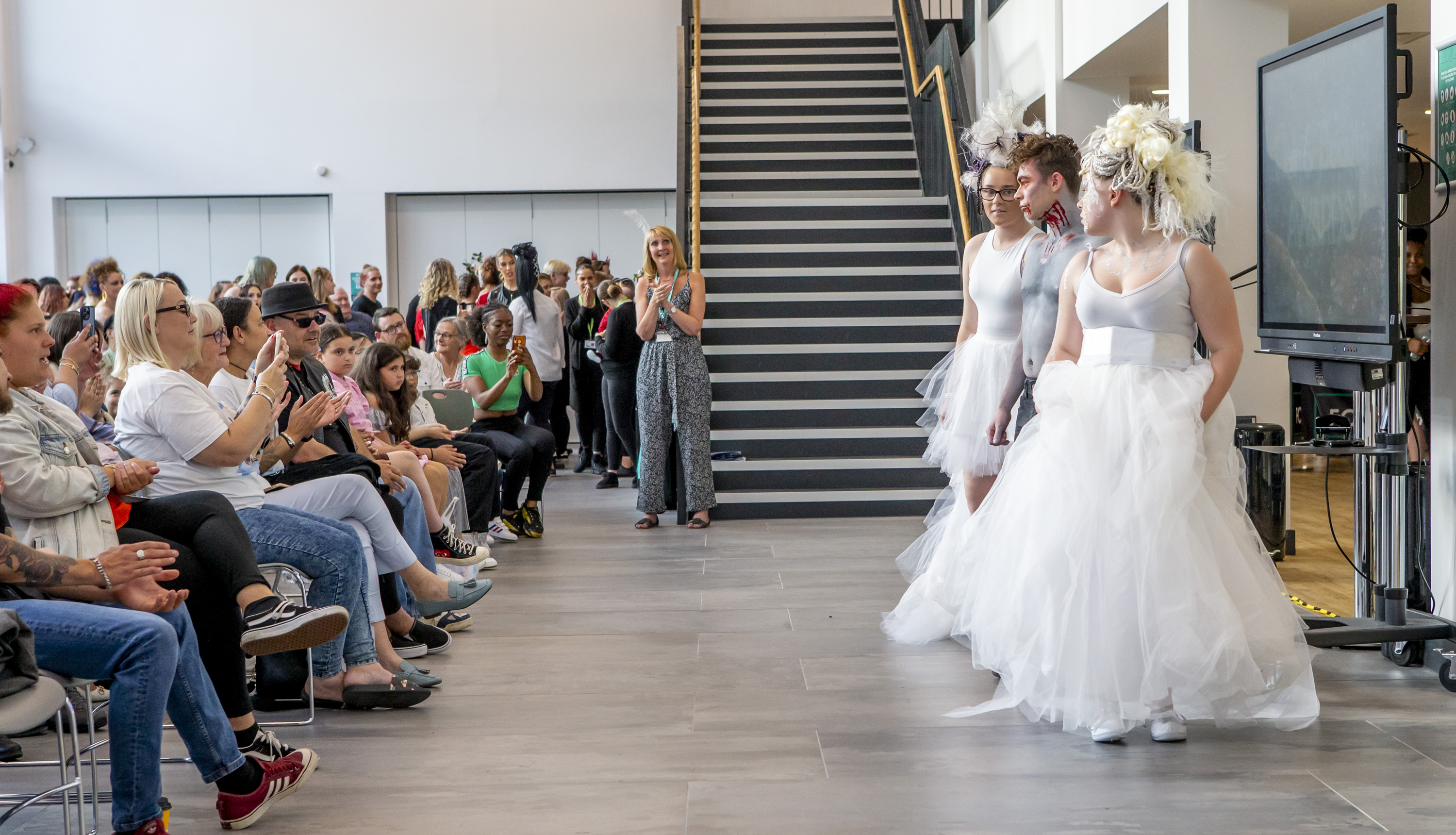 Students showing their work at their end of year show