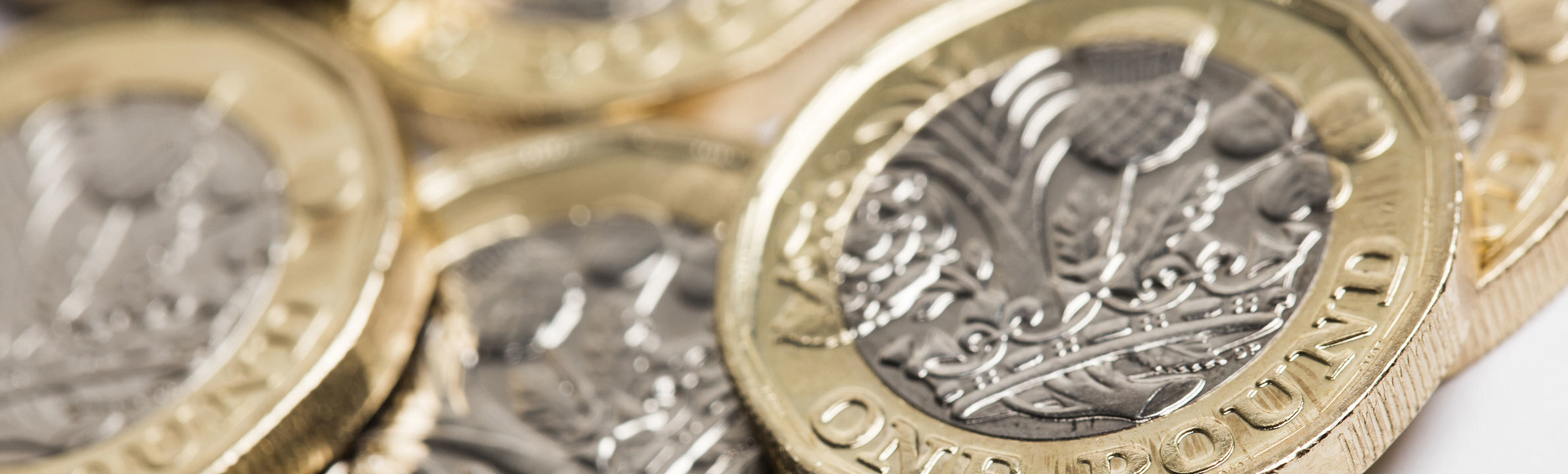 A pile of pounds coins