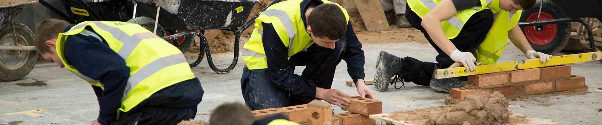 Students in a construction workshop