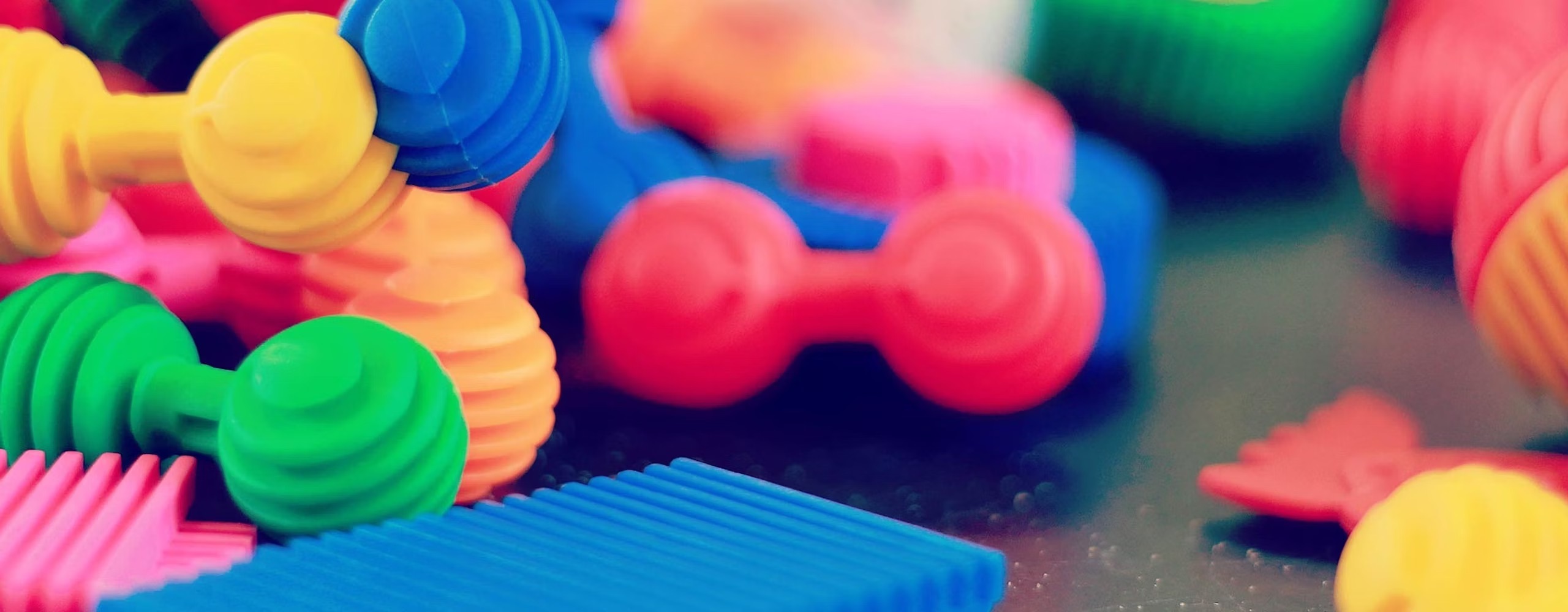 Colourful children's toys