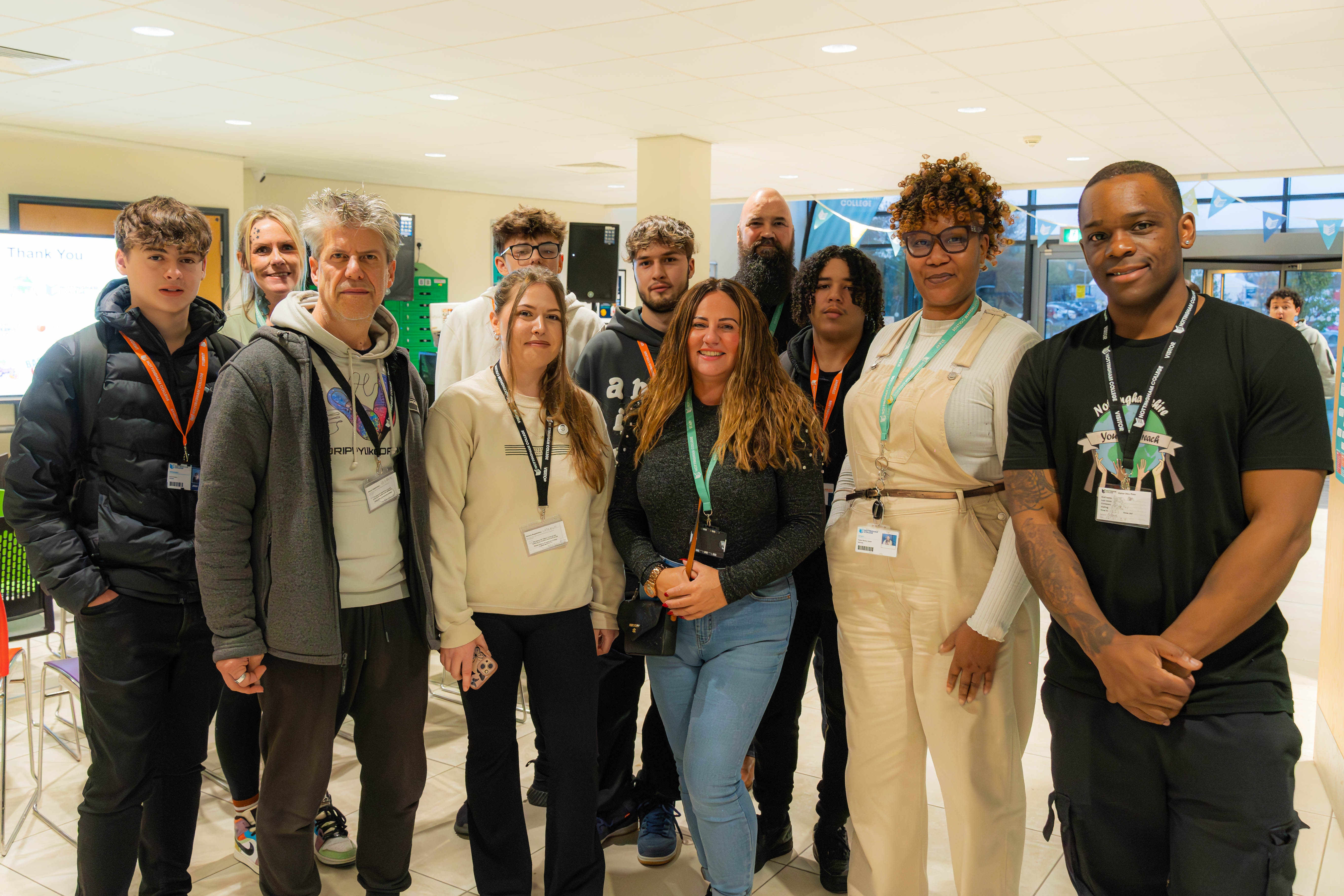 Students and staff with Nottinghamshire Police.