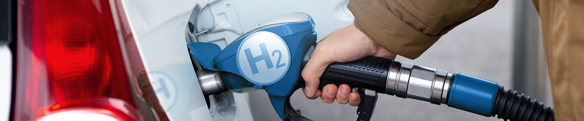 Hydrogen car charging banner