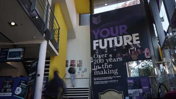 Inside the main foyer of High Pavement Sixth Form