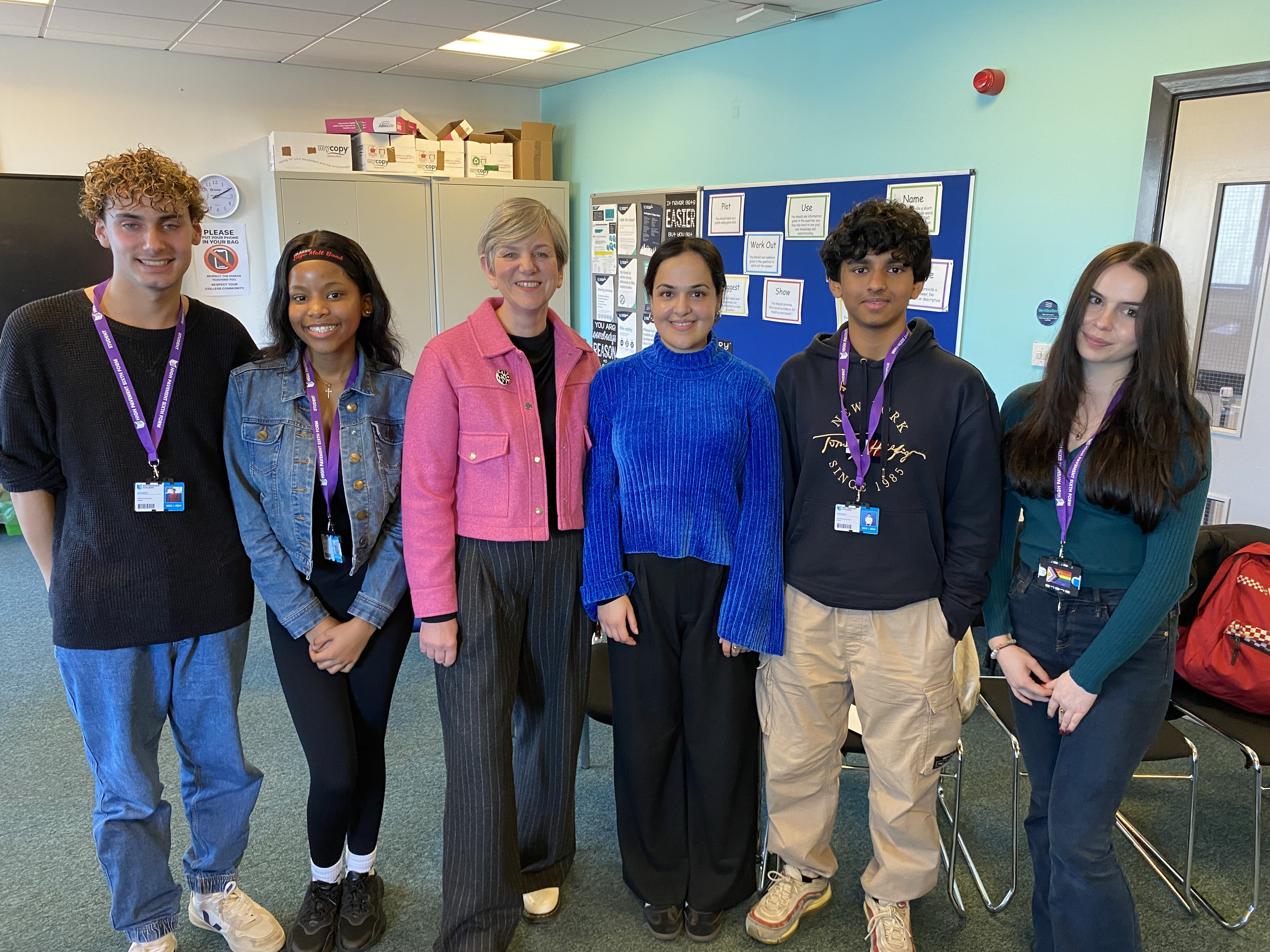 High Pavement students with local MPs