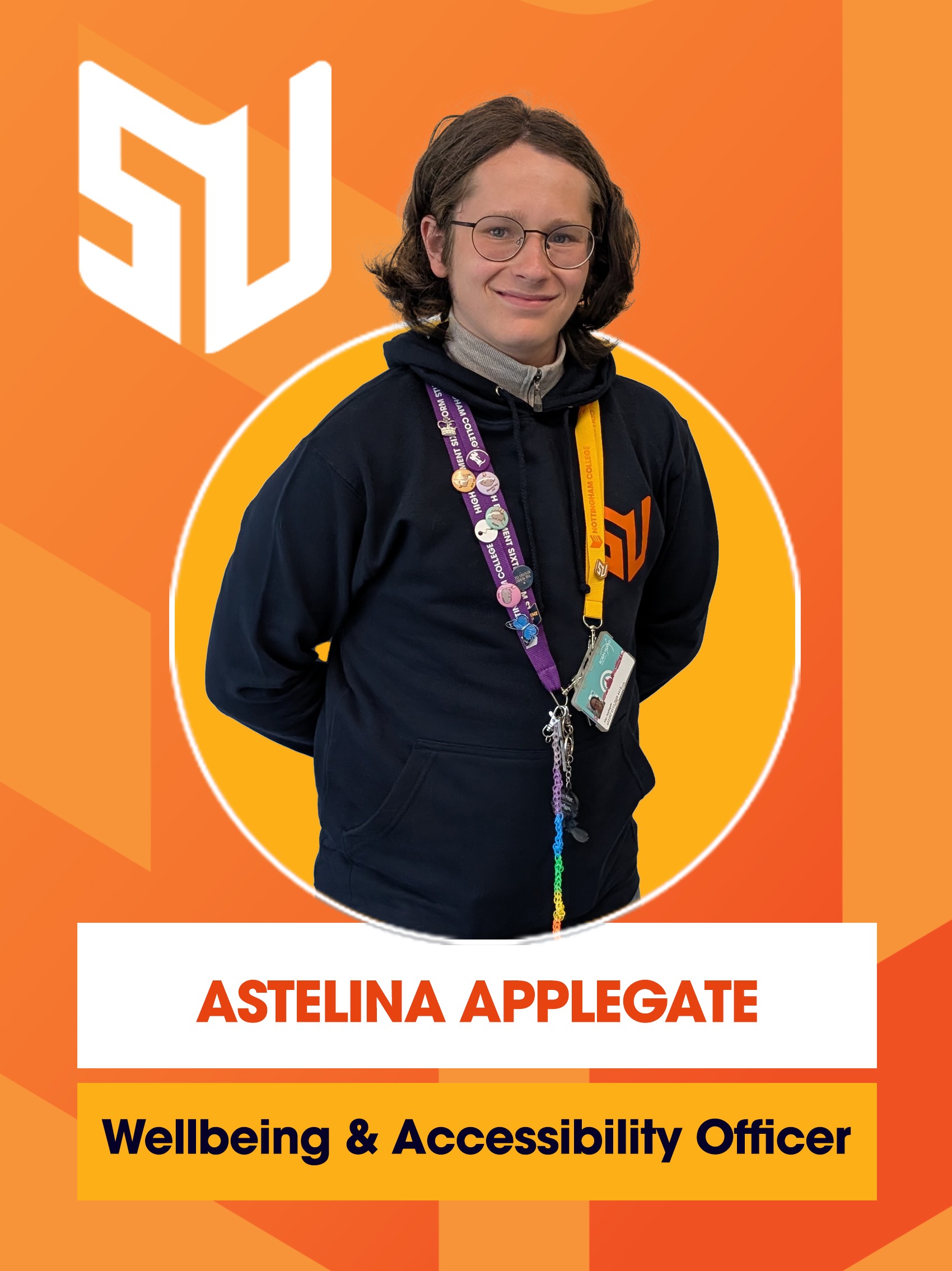 A picture of Astelina Applegate, Wellbeing & Accessibility officer