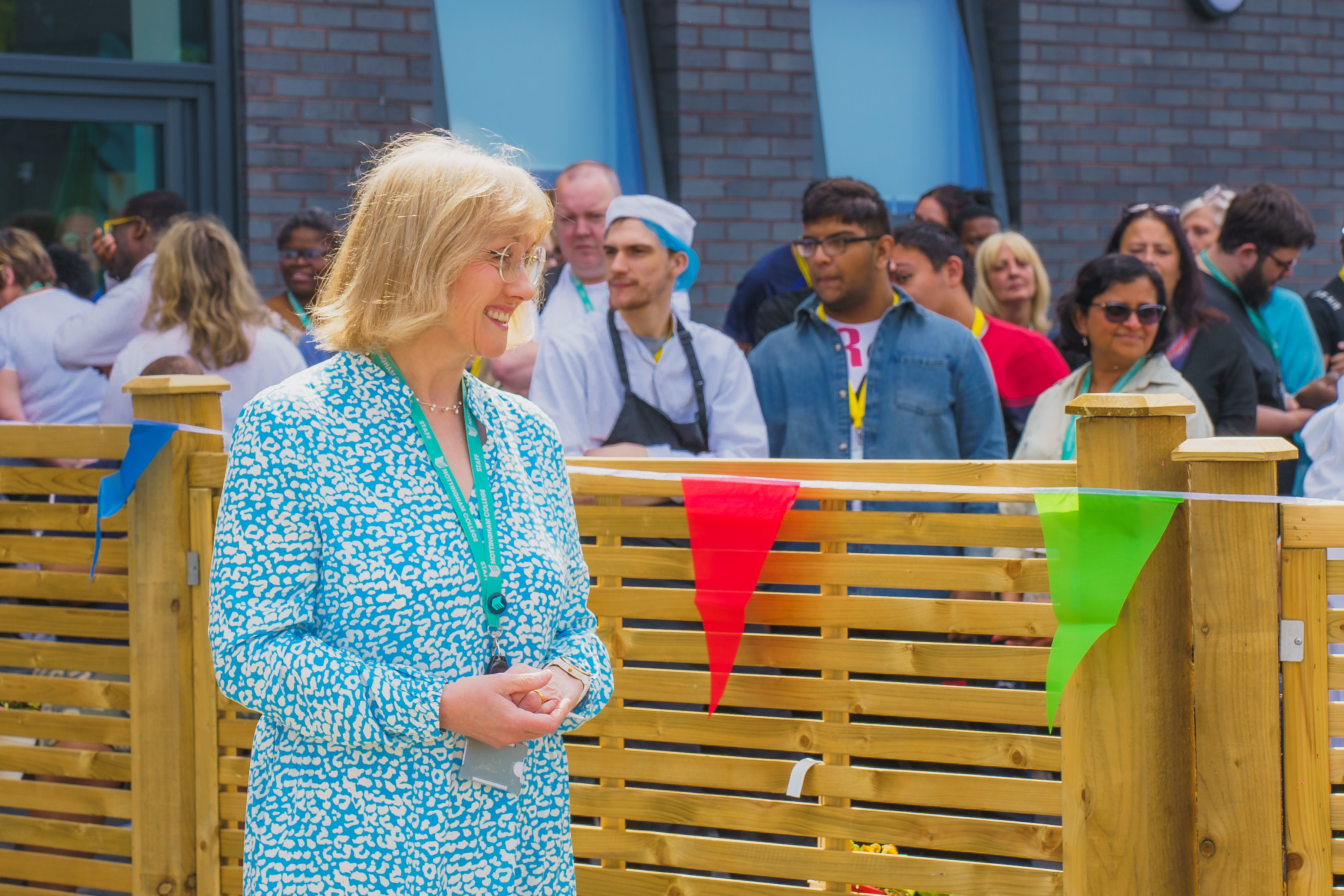 Janet Smith, Principal and CEO of Nottingham College, speaking to guests