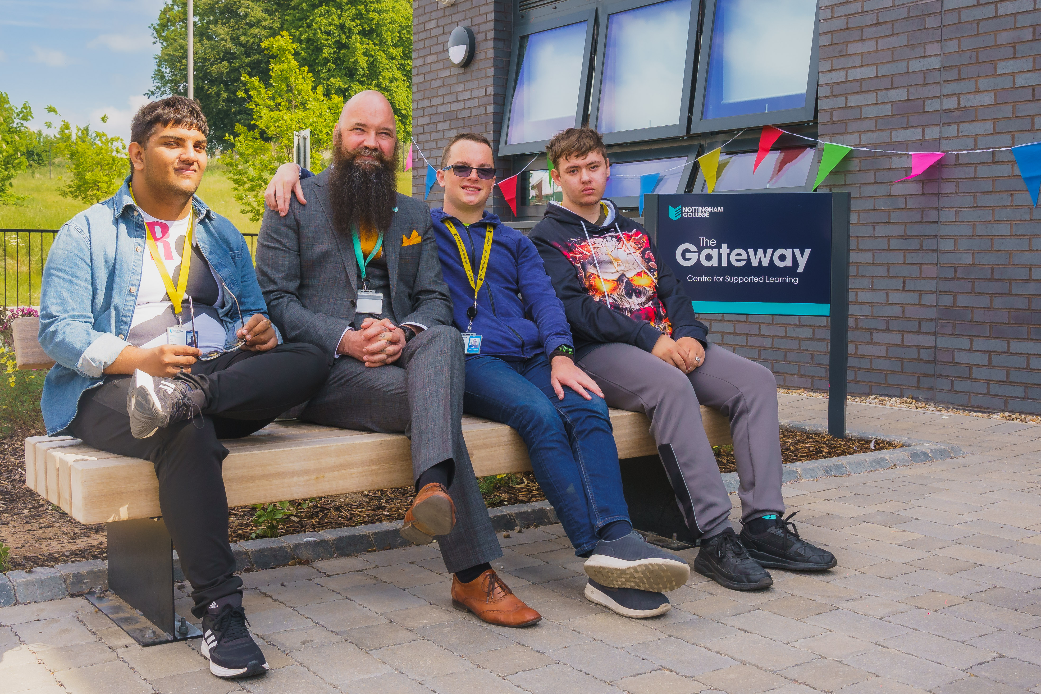 Carl Ara sat with students