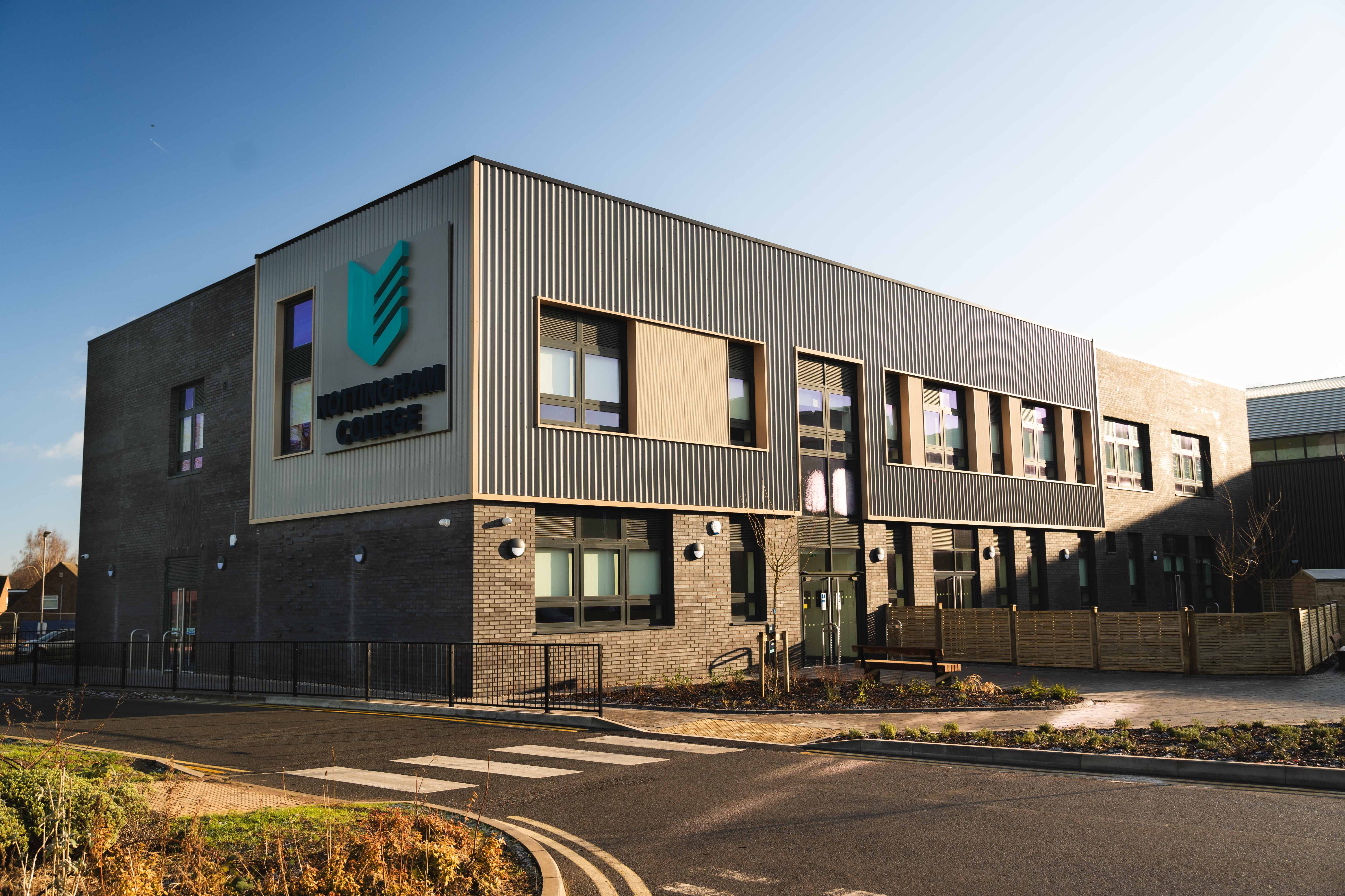 An external shot of our new building at the Basford campus the Gateway