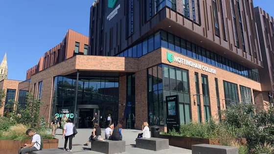 The front entrance of the City Hub from Canal Street.