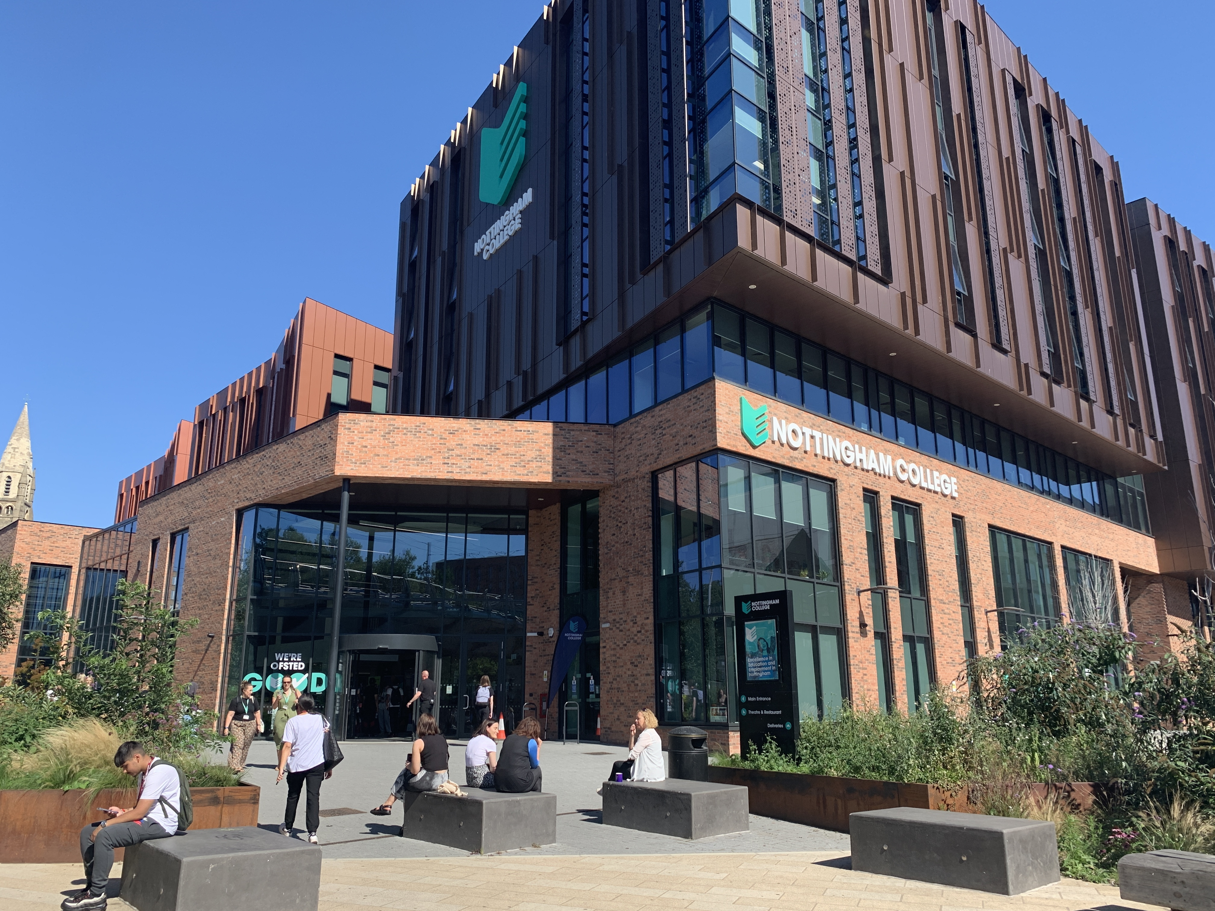 The front entrance of the City Hub from Canal Street.