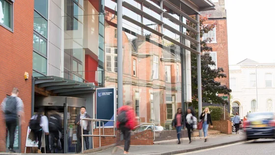 Front of the High Pavement campus on Chaucer Street.