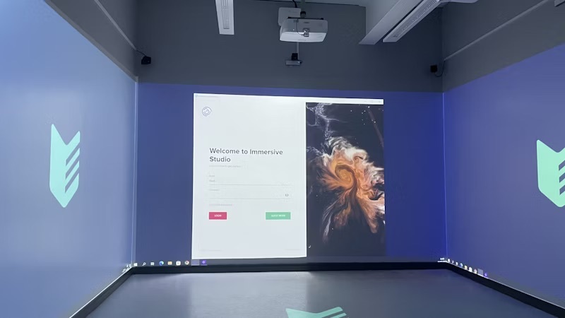 The immersive room at the Basford campus.