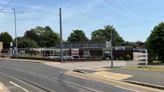 Front of Middle Street Resource Centre from the tram line