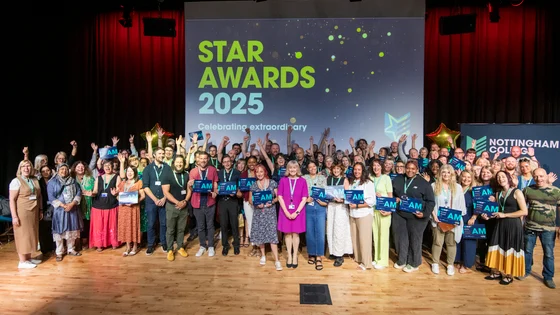 Nottingham College staff at the Star Awards 2025
