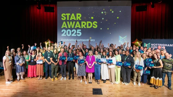Nottingham College staff at the Star Awards 2025