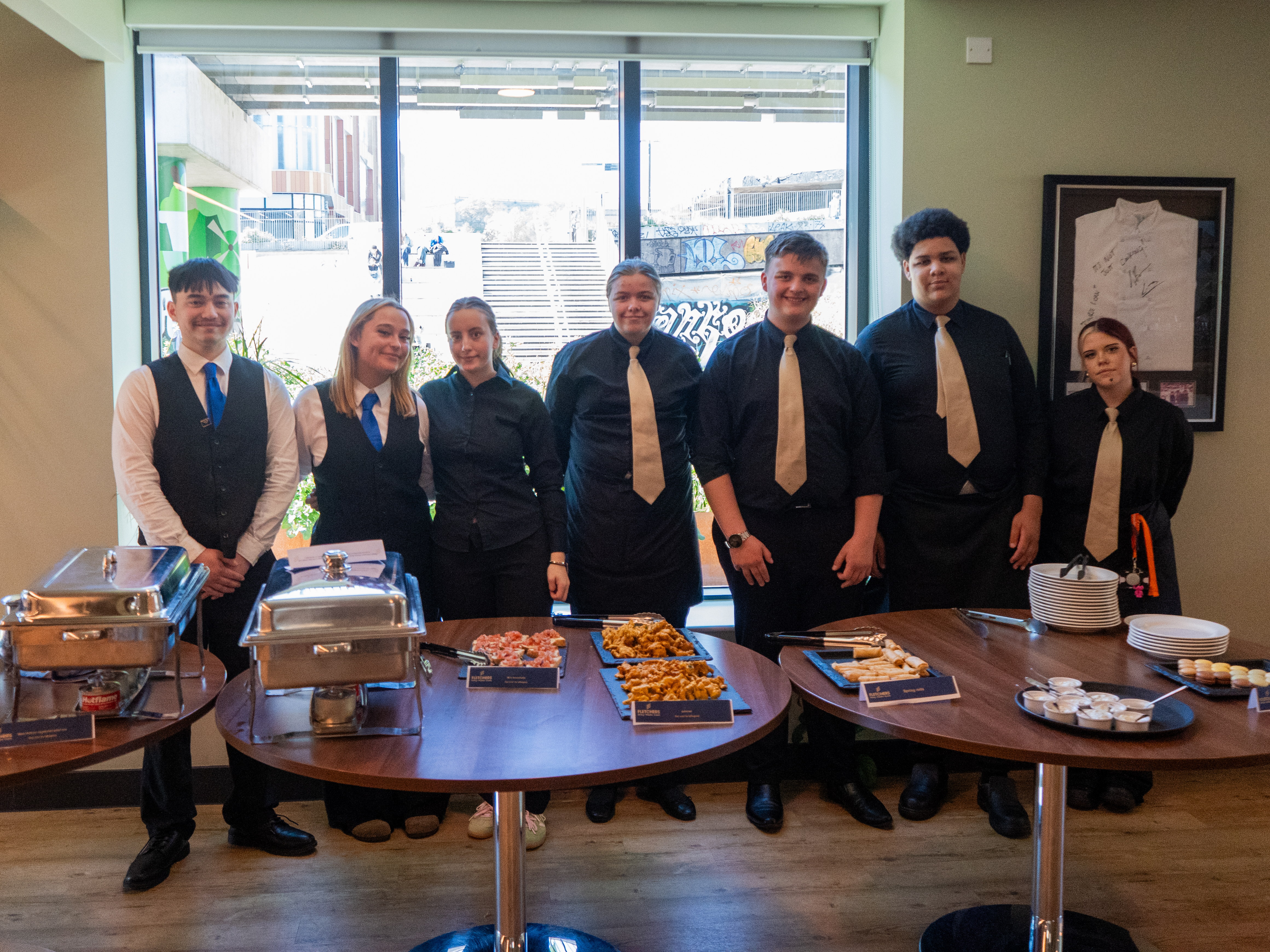 Catering and Hospitality students who prepared and served the meal