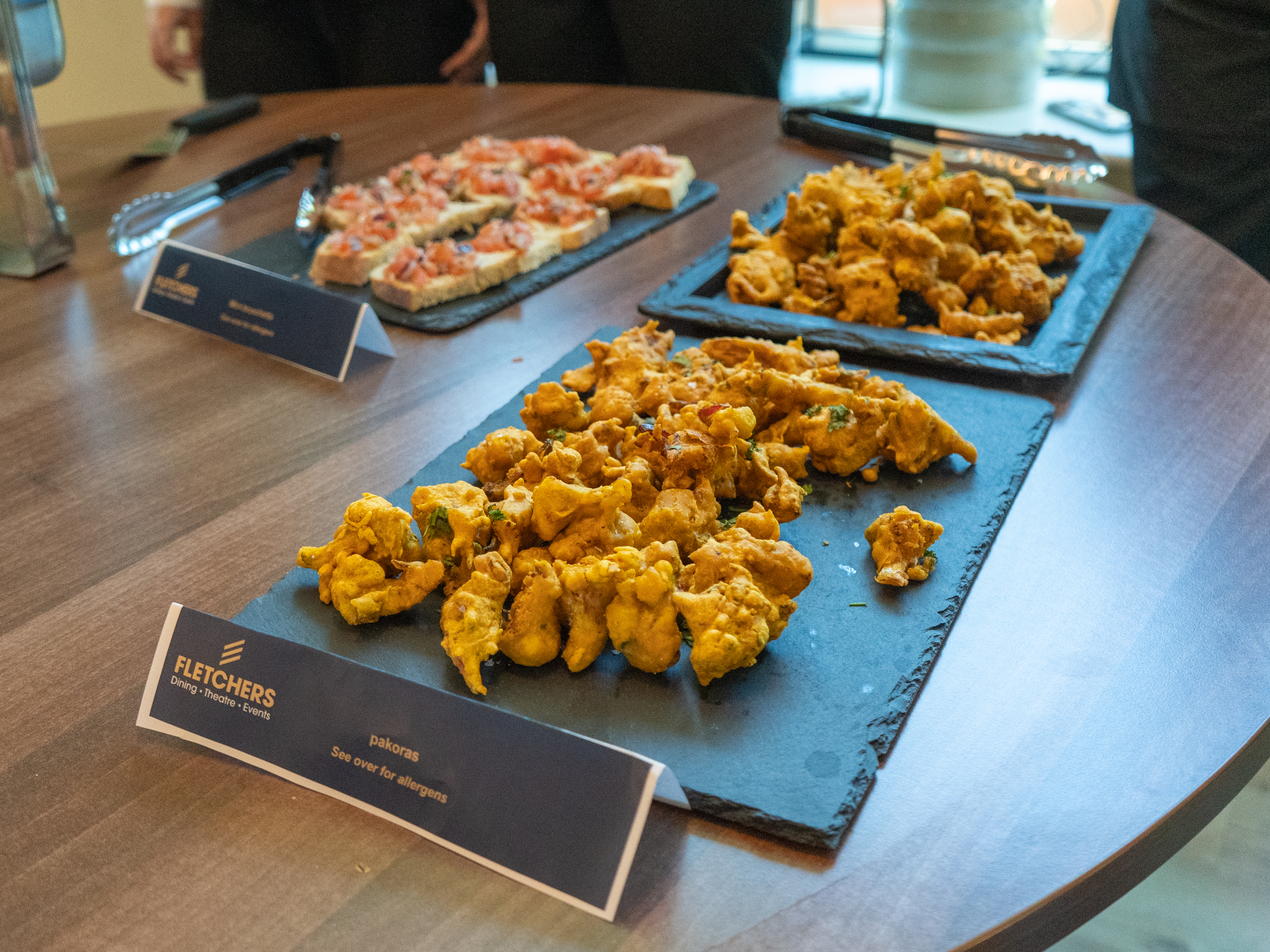 Pakoras and Bruschetta served to the students