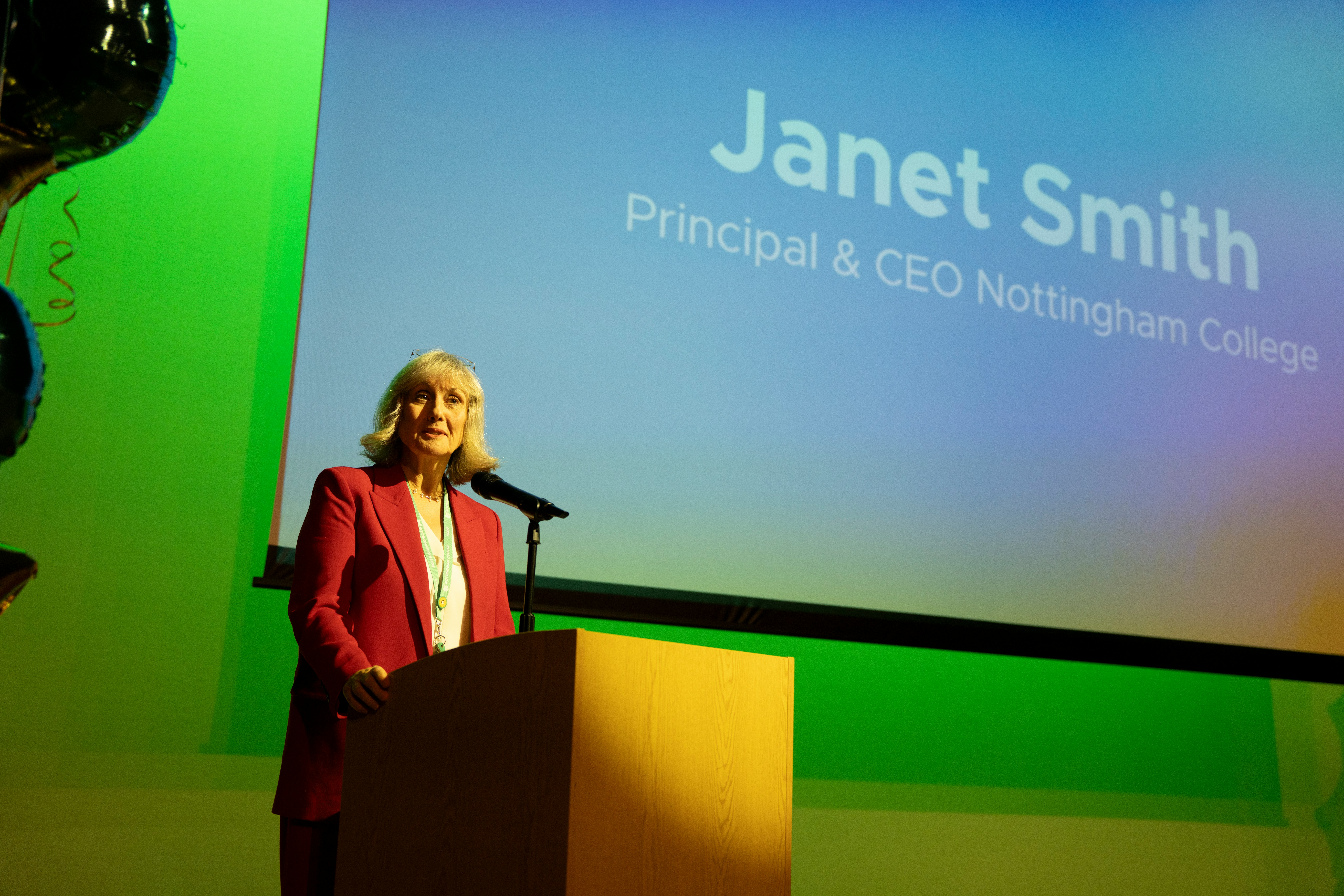 Janet Smith (CEO and principal) gives speech
