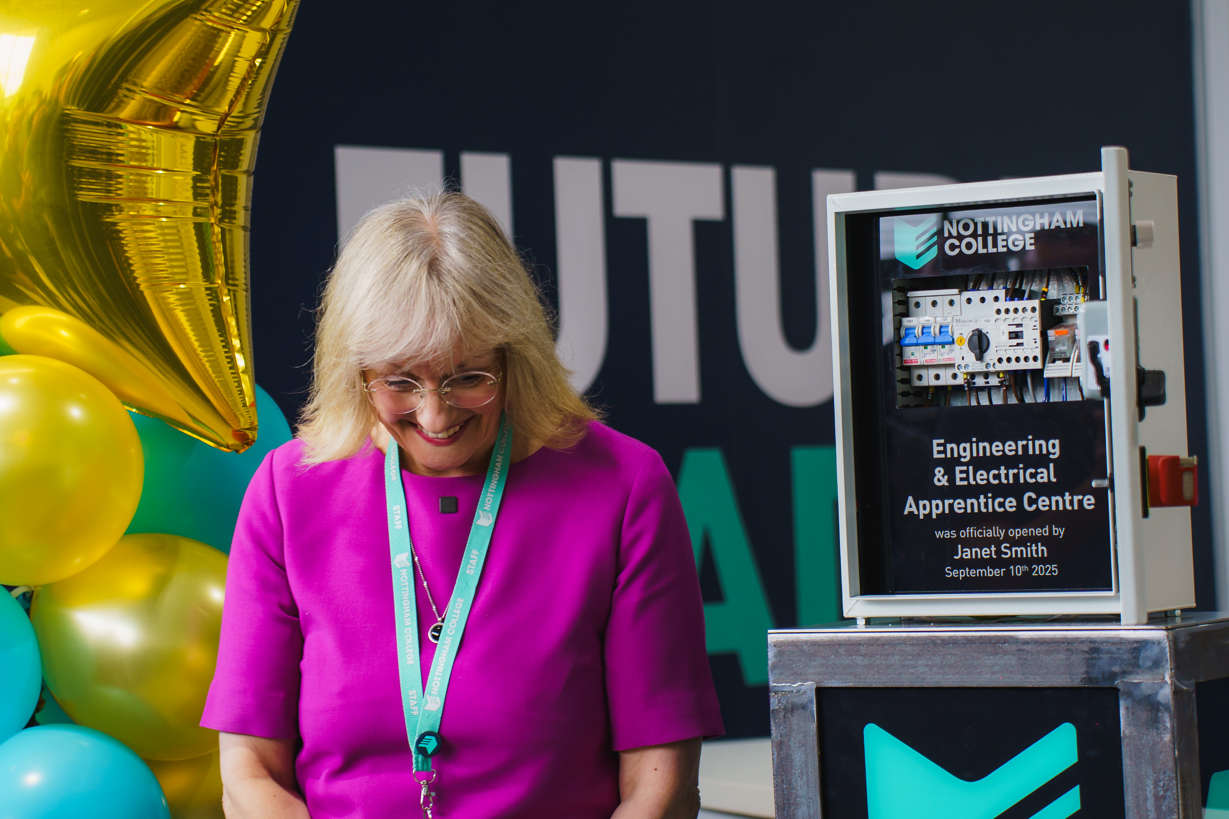 Janet Smith opening the Engineering and Electrical Centre