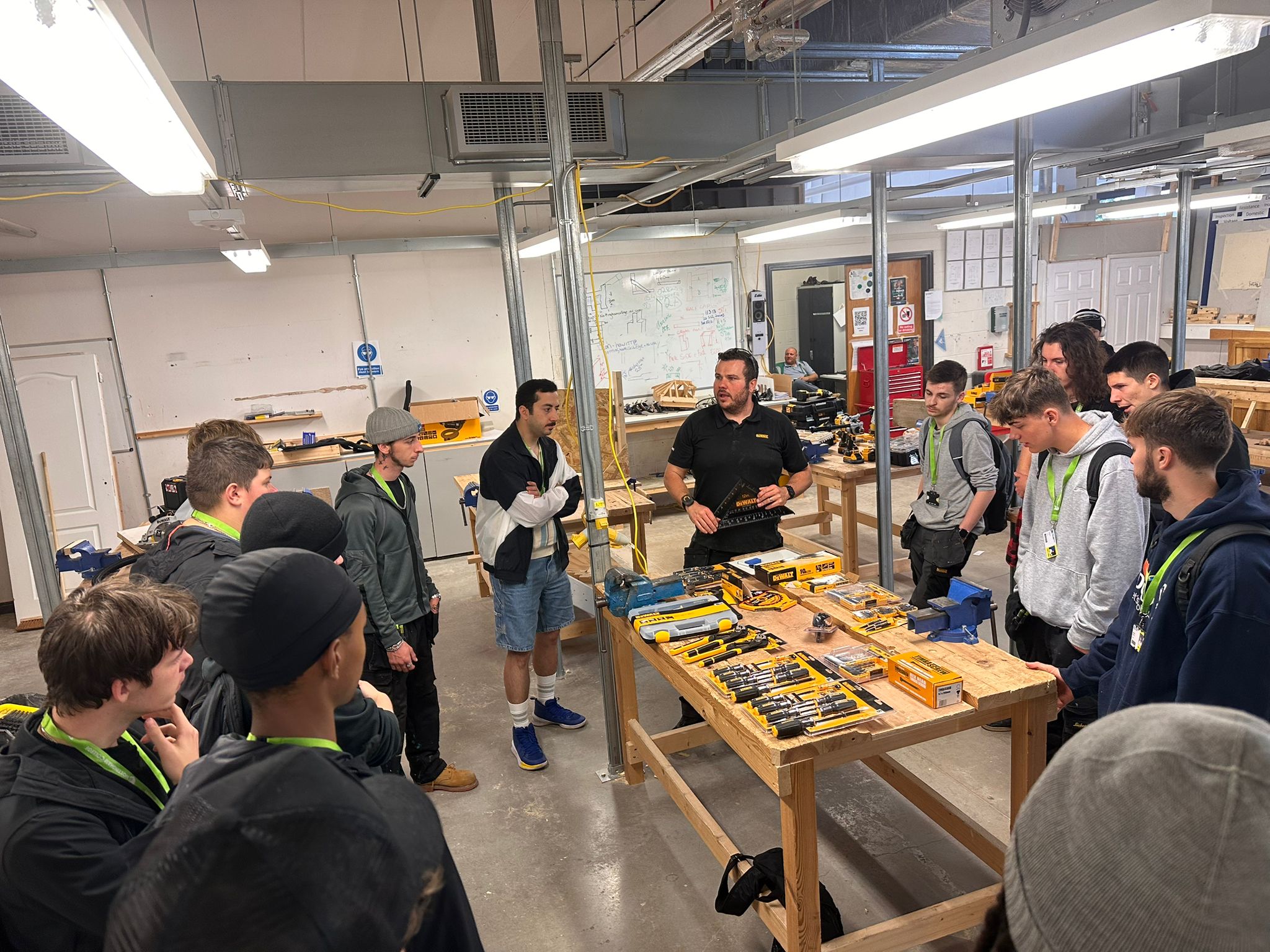 DeWalt trainers demonstrating and displaying equipment