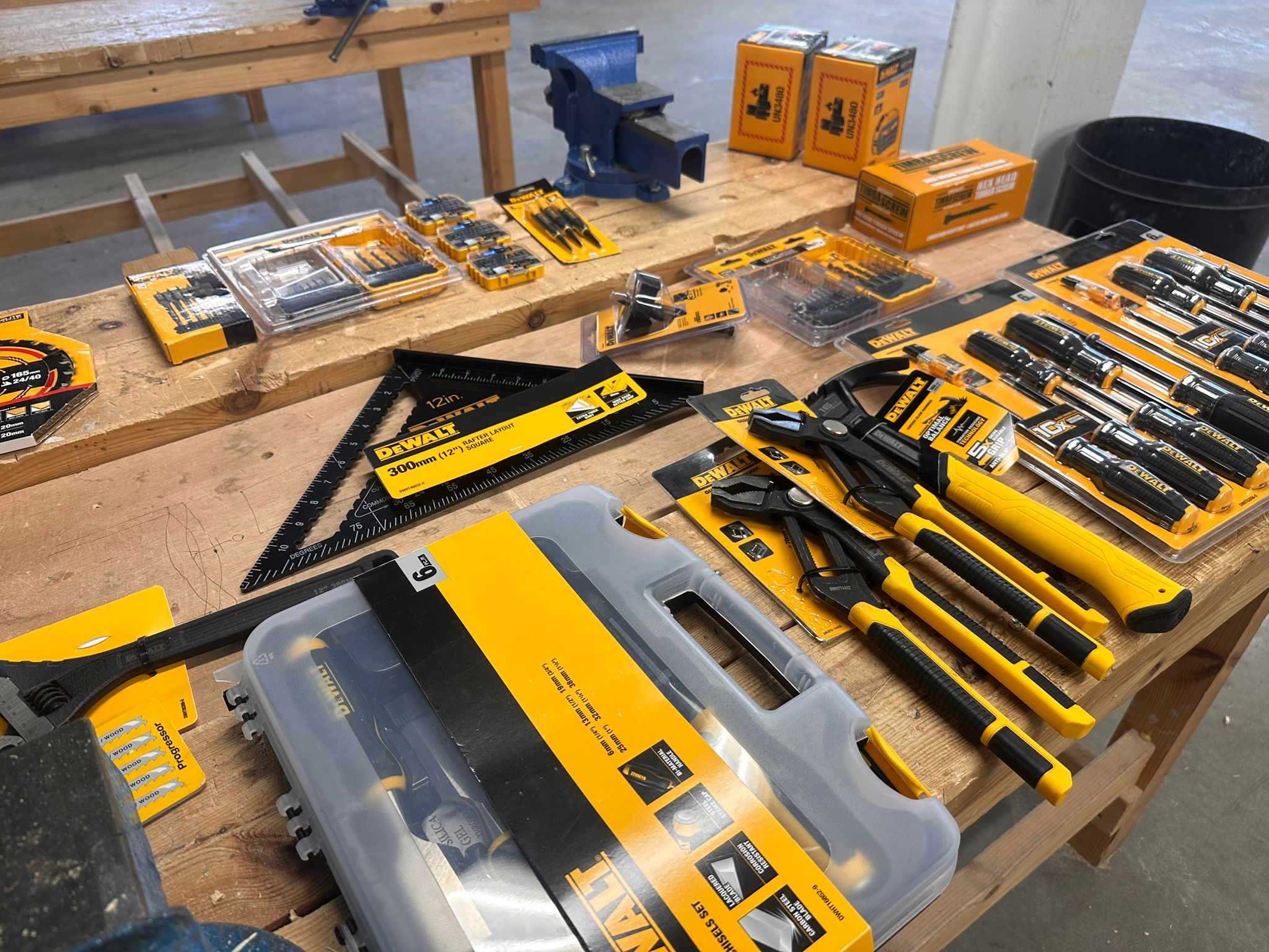 DeWalt trainers demonstrating and displaying equipment