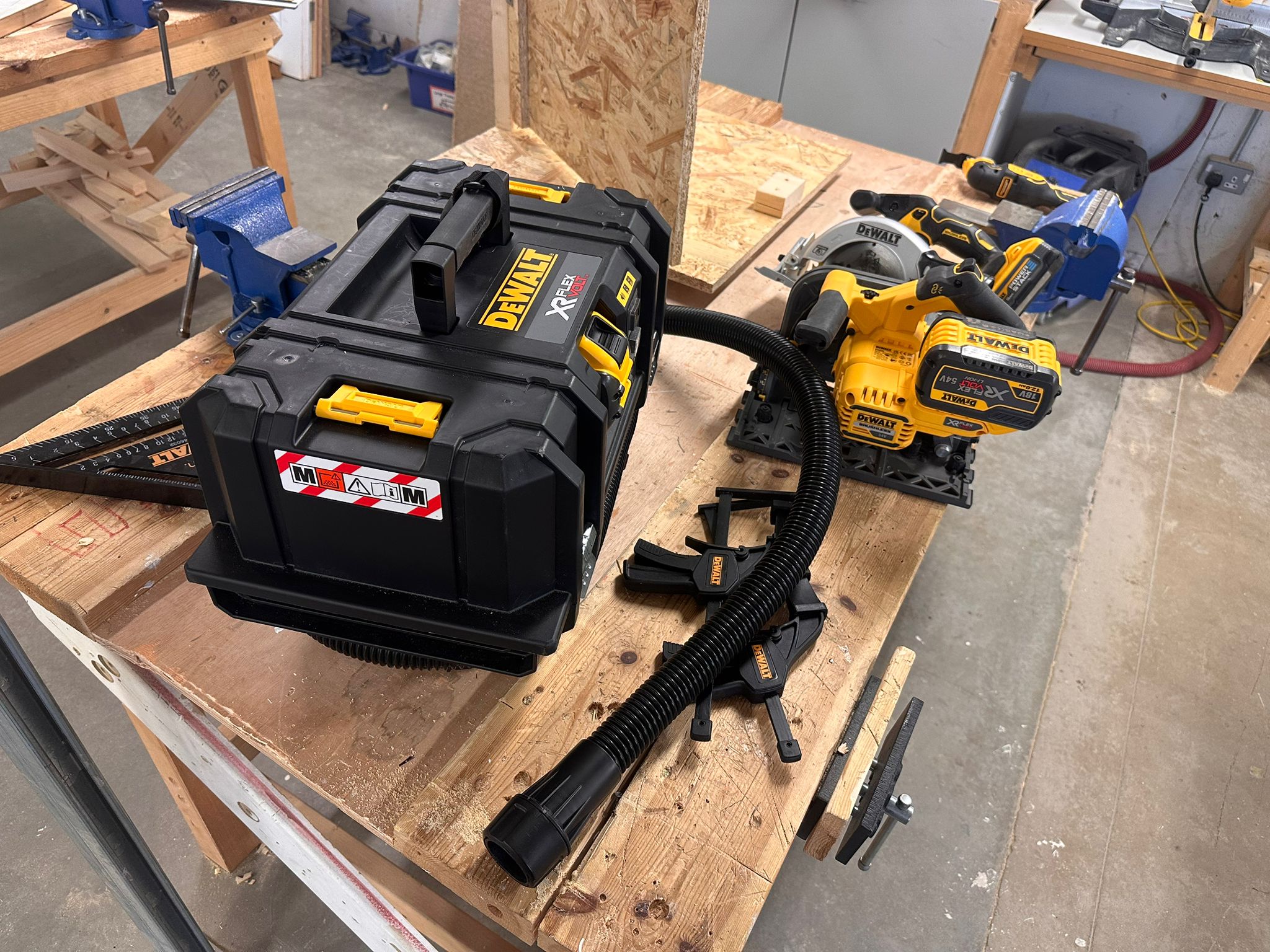 DeWalt trainers demonstrating and displaying equipment