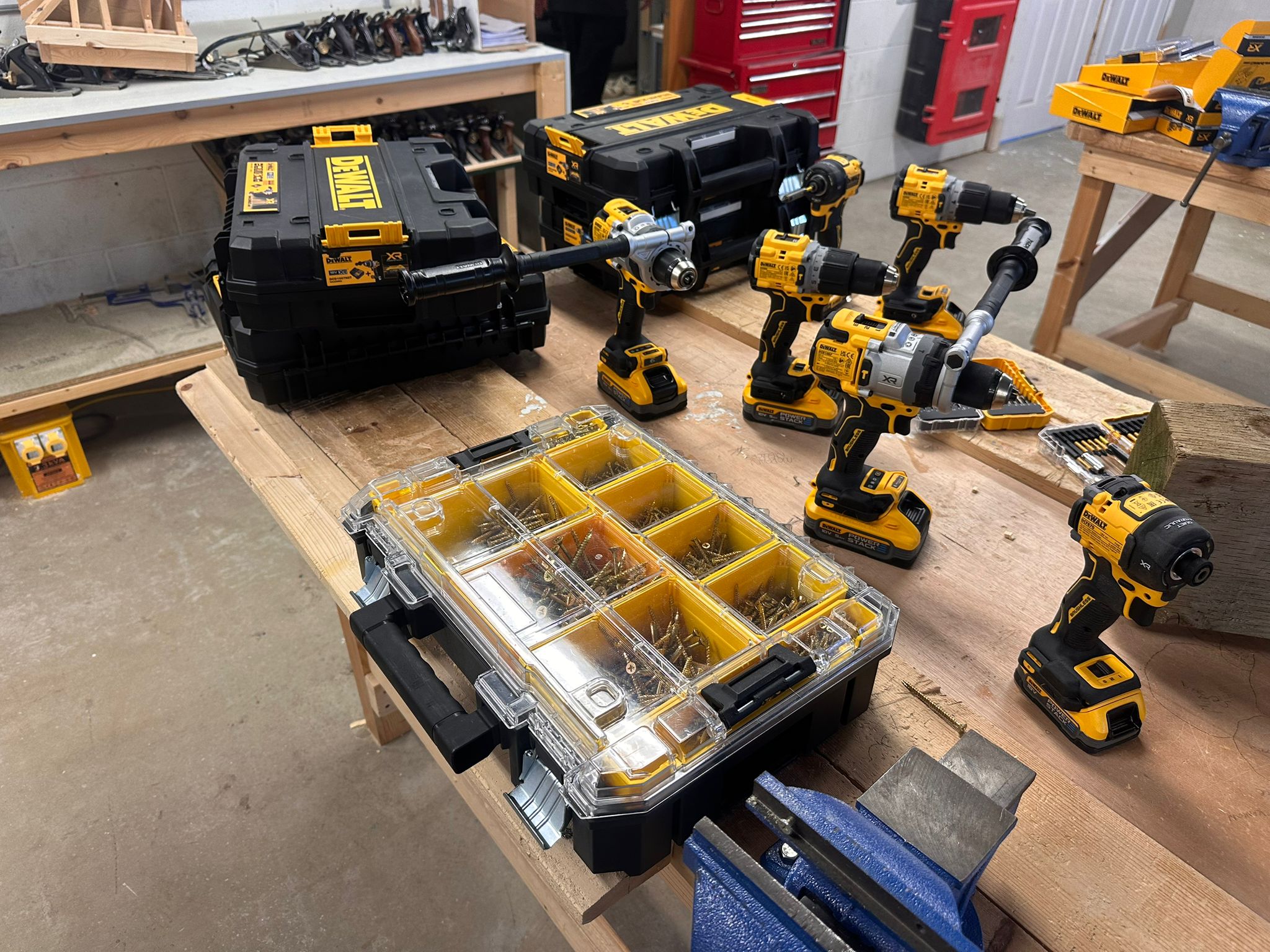 DeWalt trainers demonstrating and displaying equipment