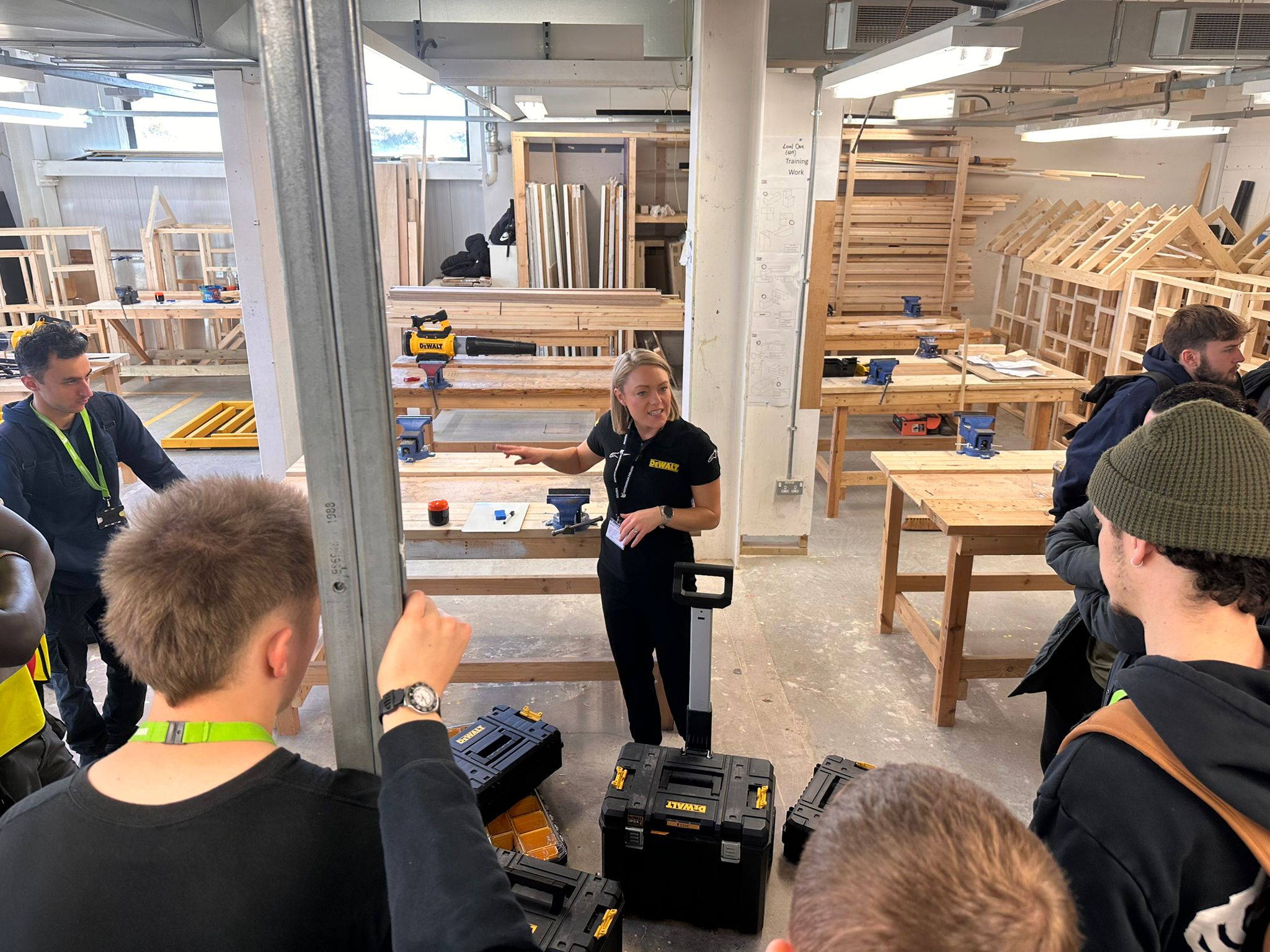 DeWalt trainers demonstrating and displaying equipment