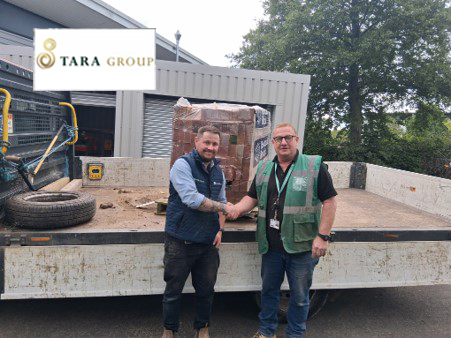 Tara Group Logo delivering bricks to Ruddington