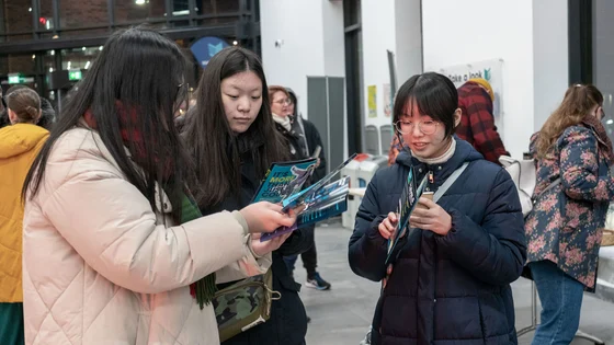 Young students at an open evening