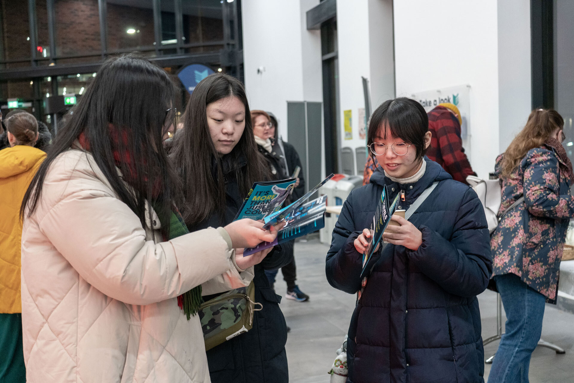 Young students at an open evening