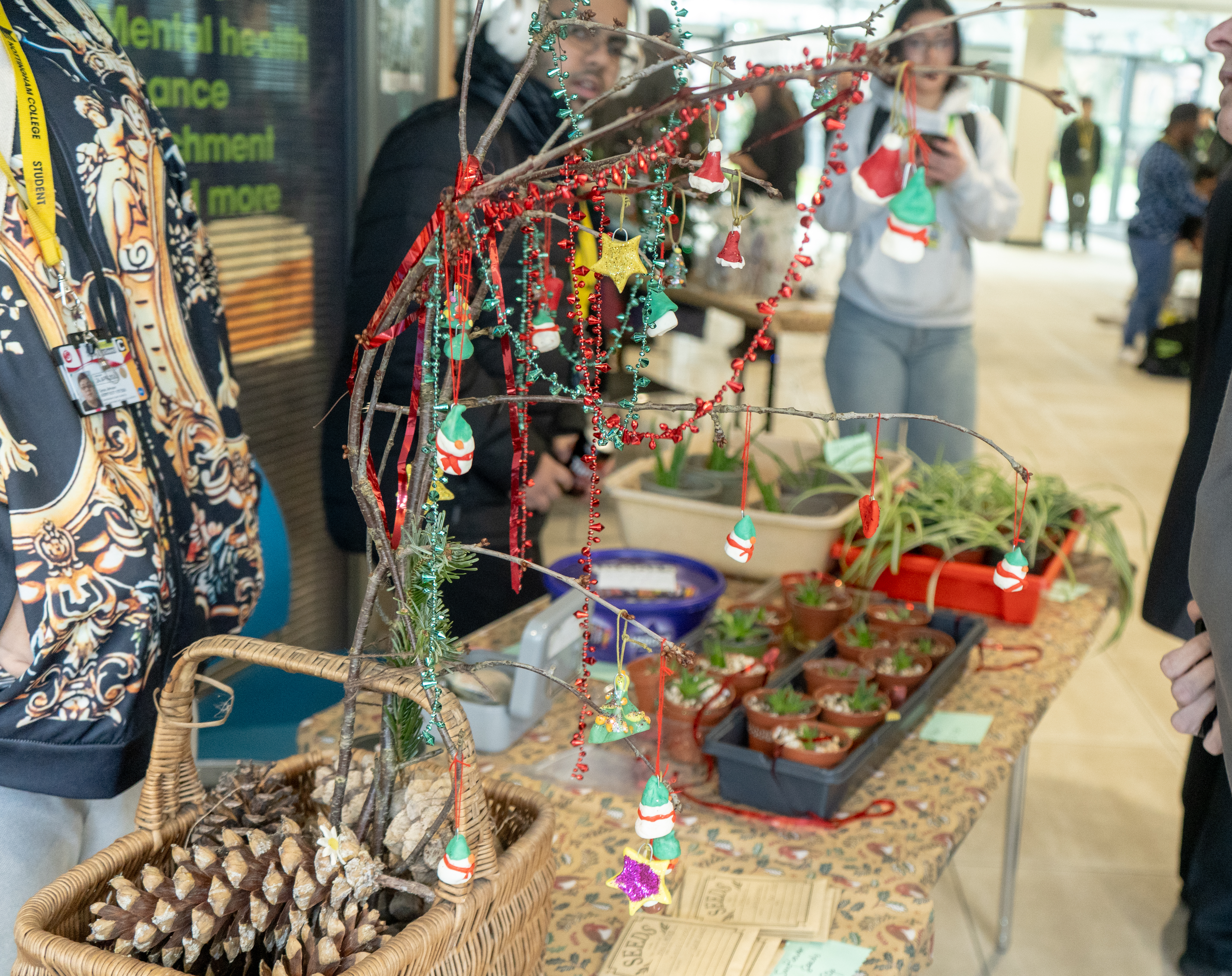 Festive stall selling ornaments