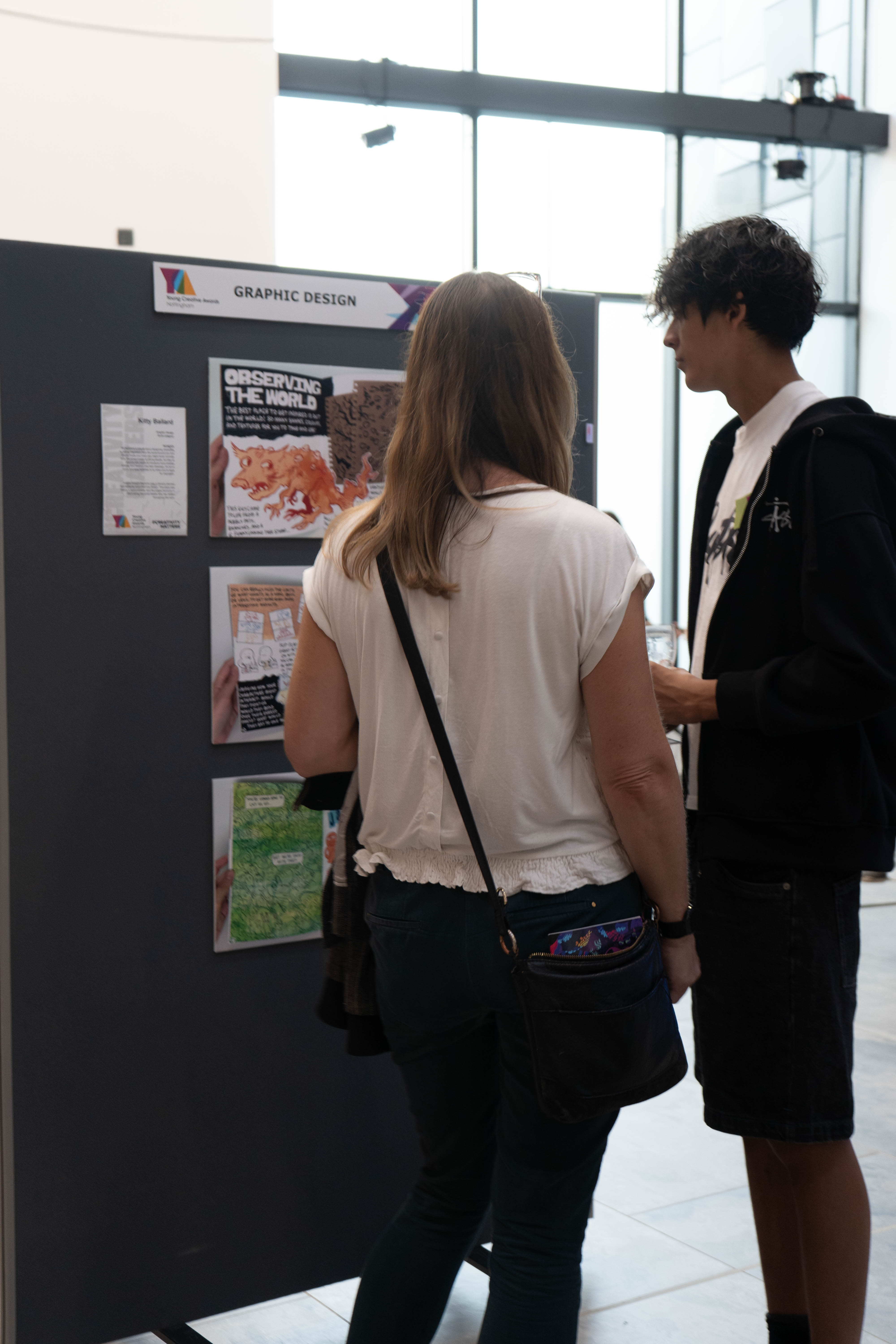 Artwork being viewed