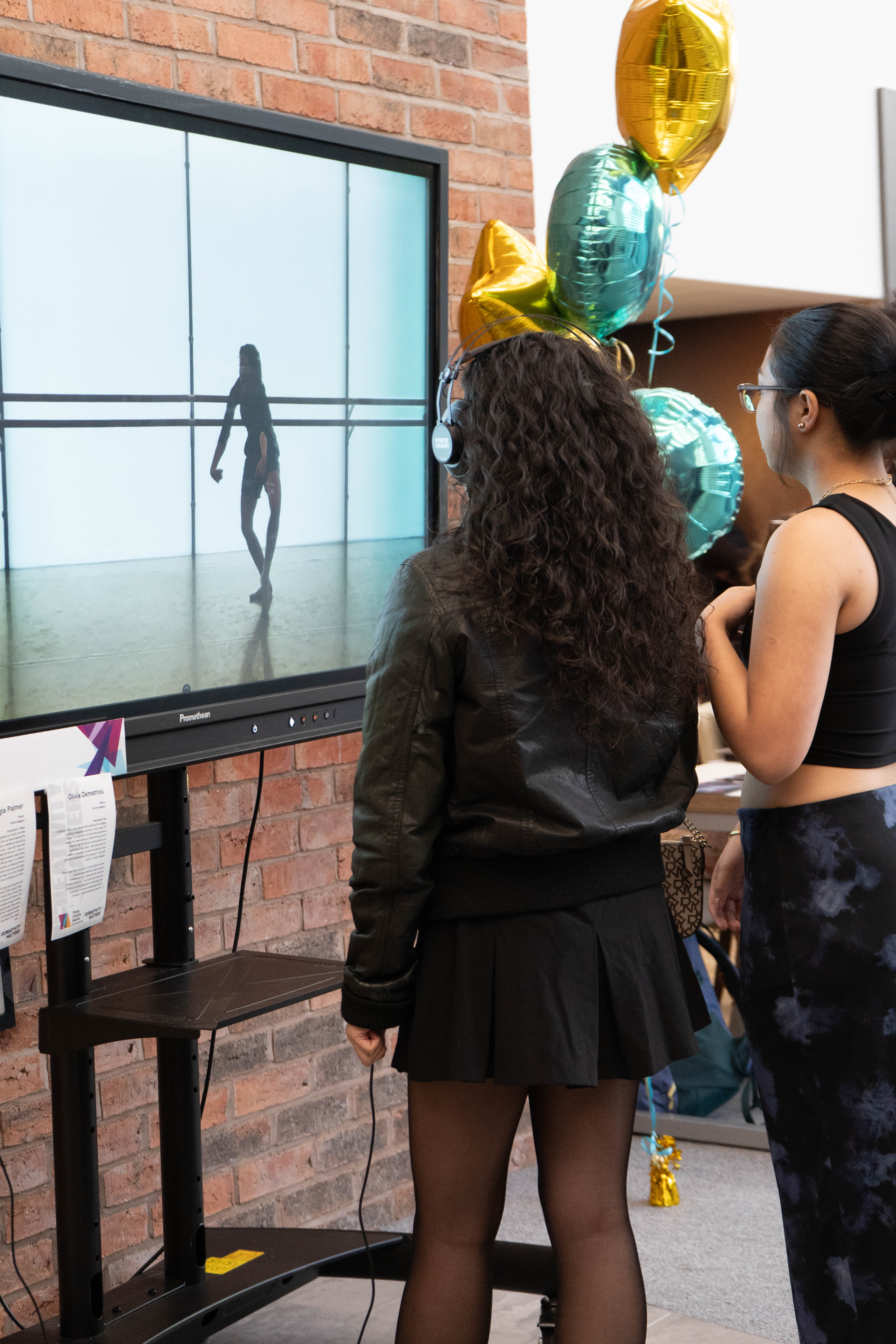 Artwork being viewed