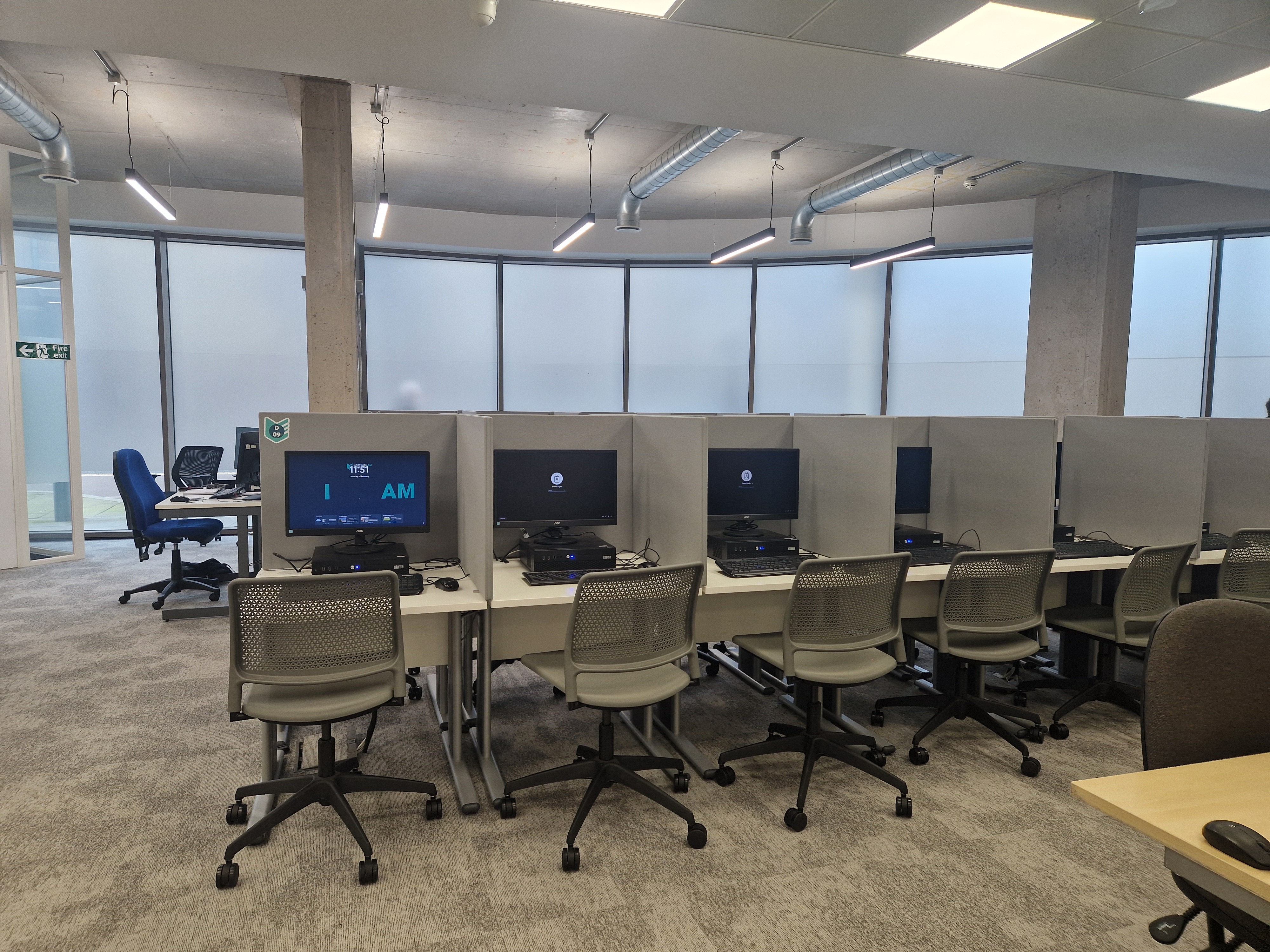 Online exam computer desks