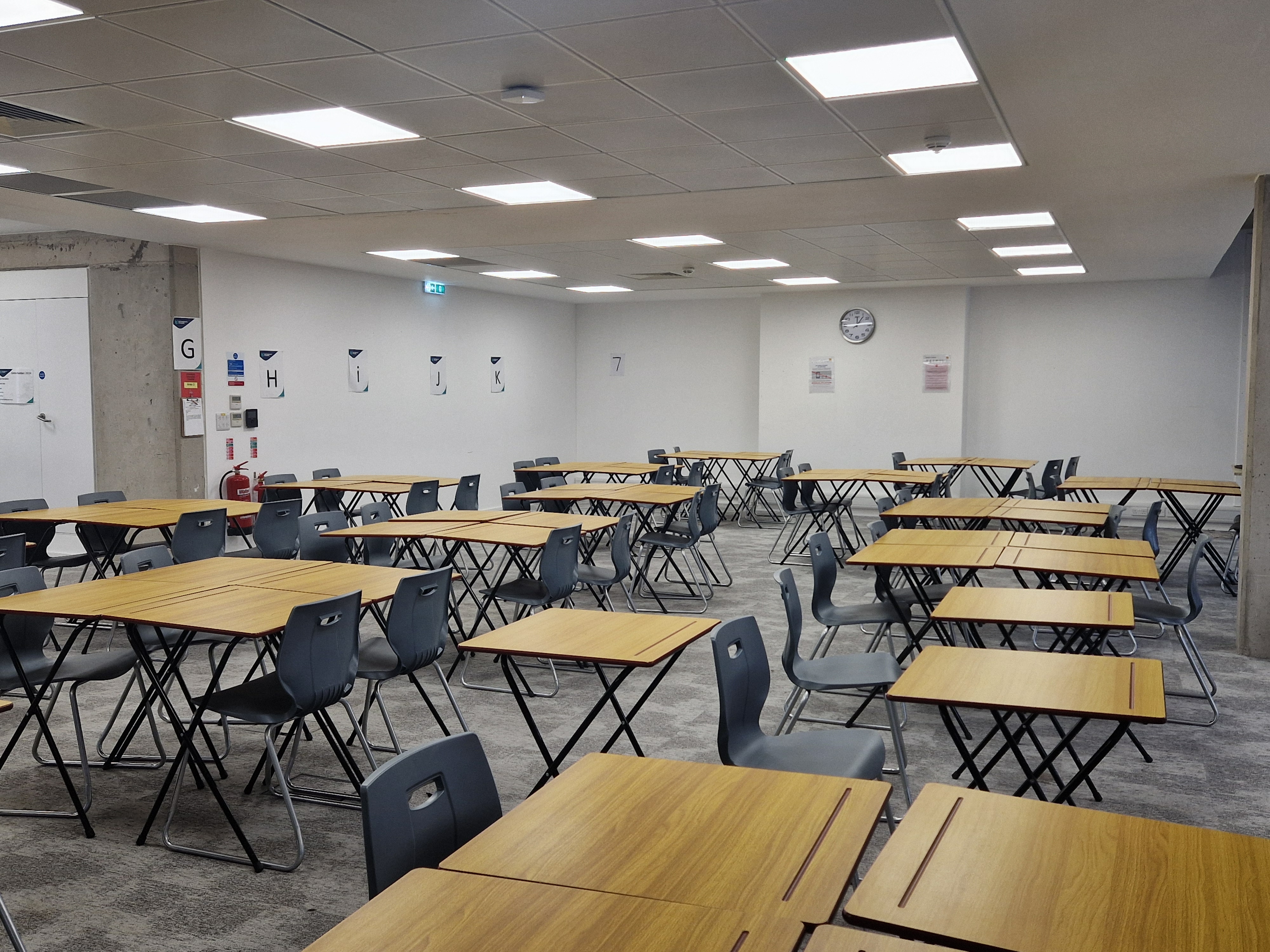 Desks on the first floor