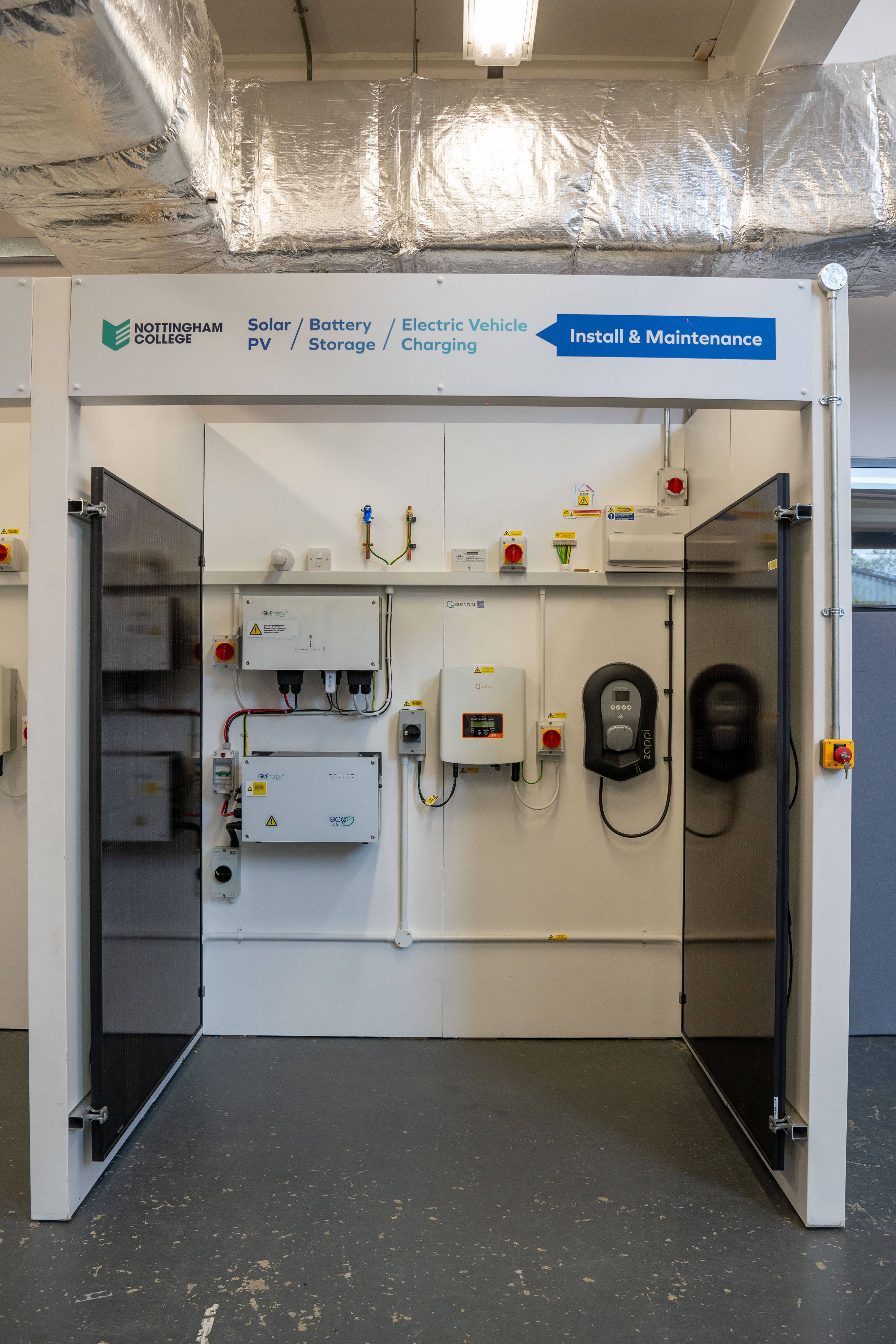 Practice equipment in the green skills centre