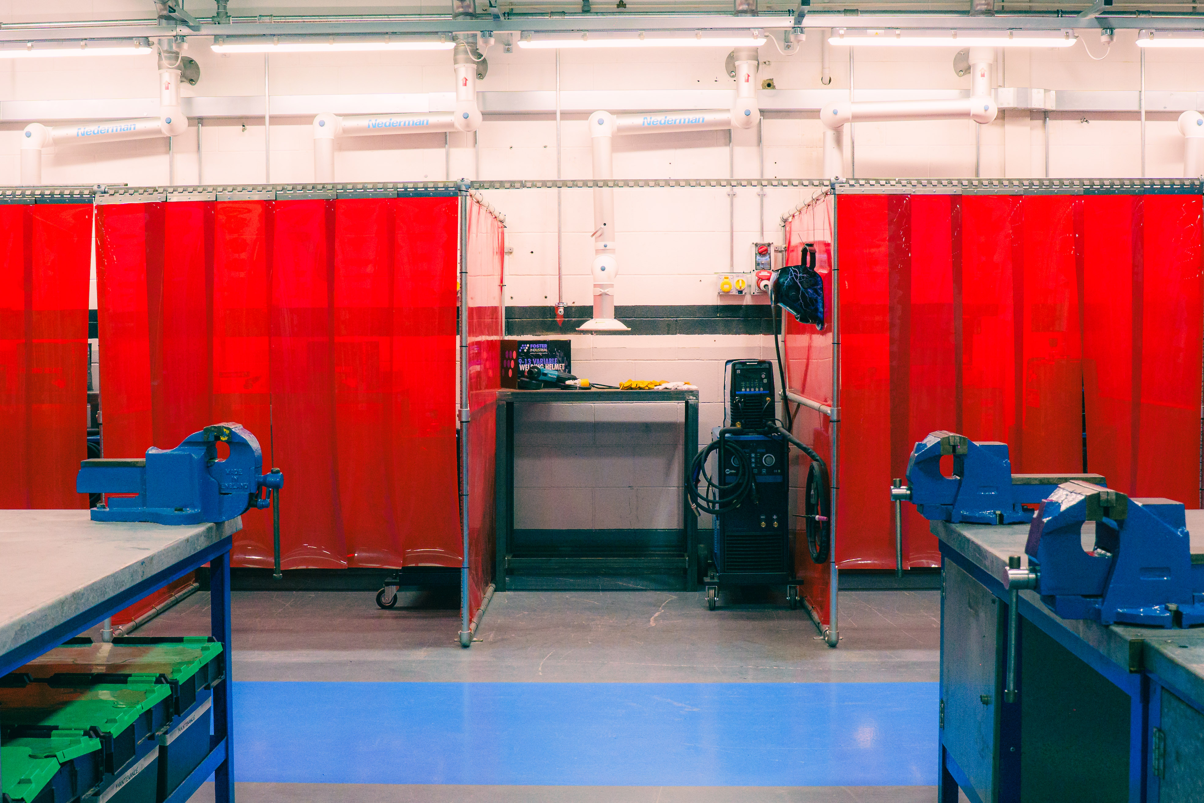 Workbenches in the Engineering and Electrical centre.