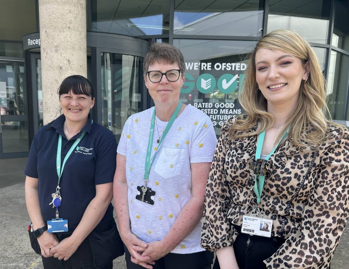 Staff outside our highfields campus