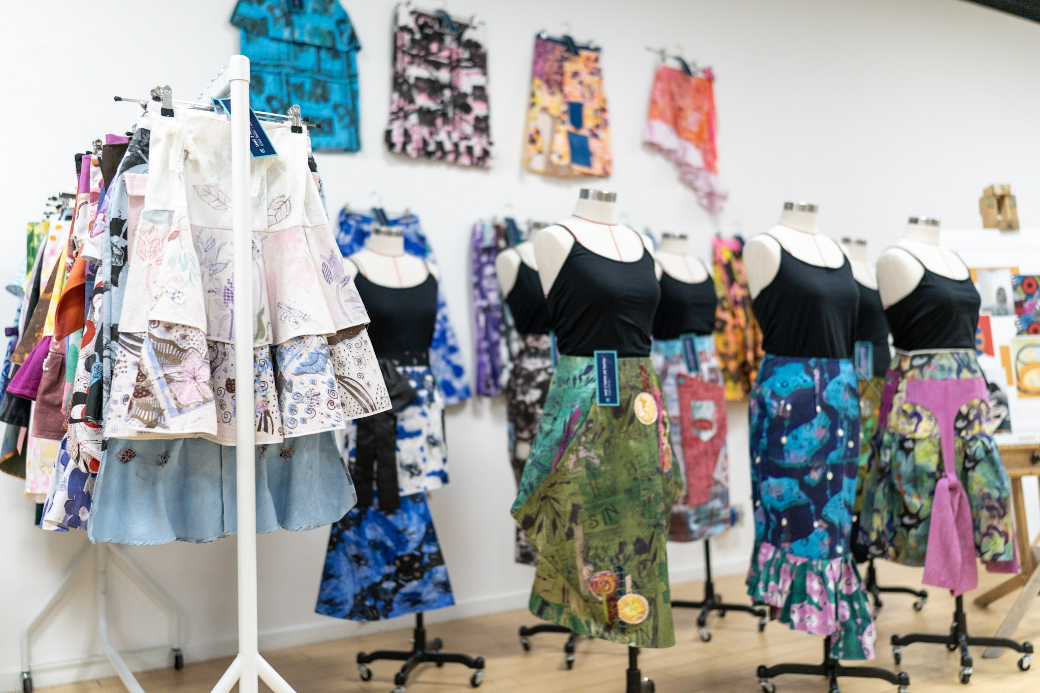 Students skirts on display