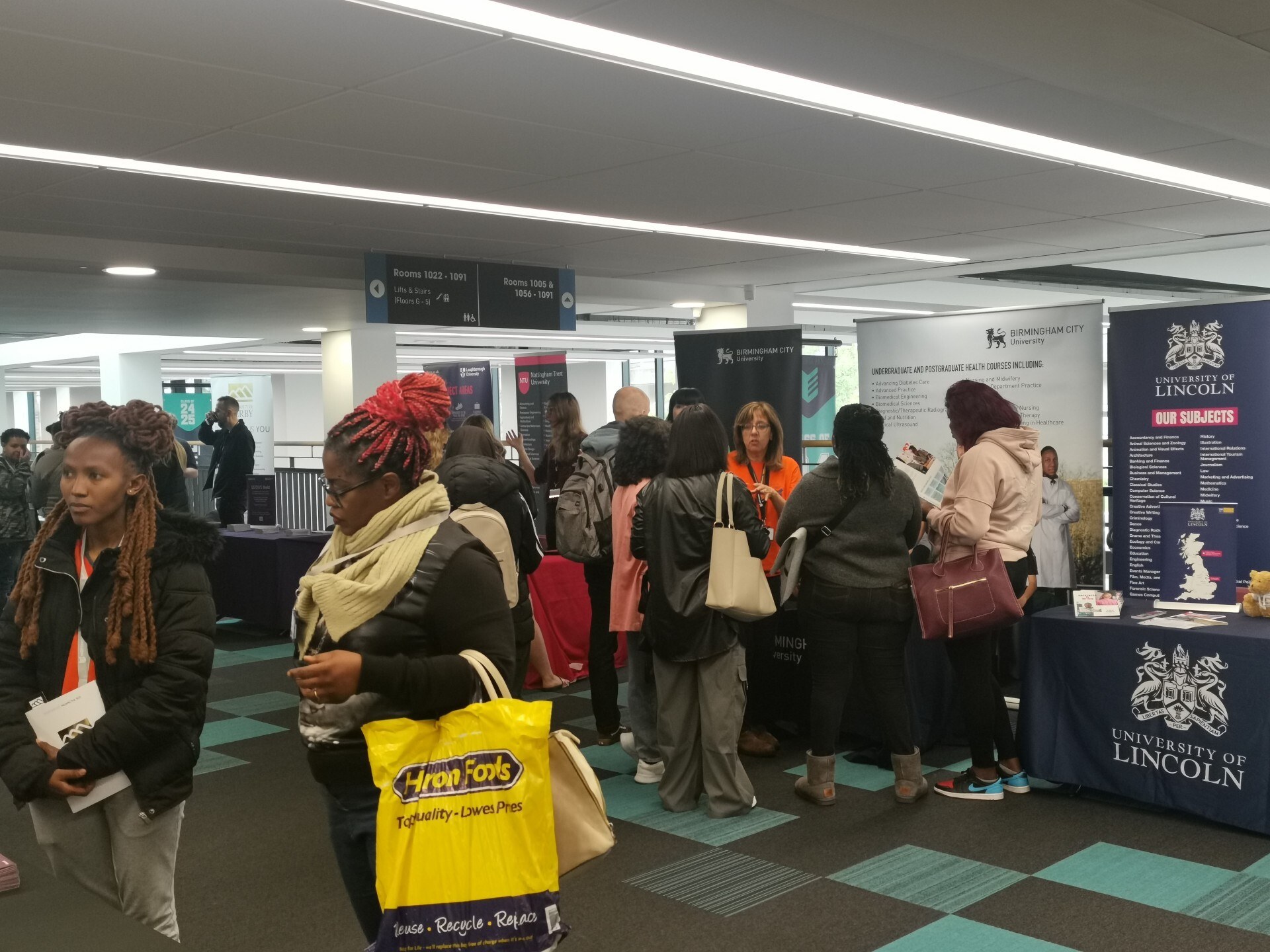 Students at the Access to Healthcare and Social Care open event