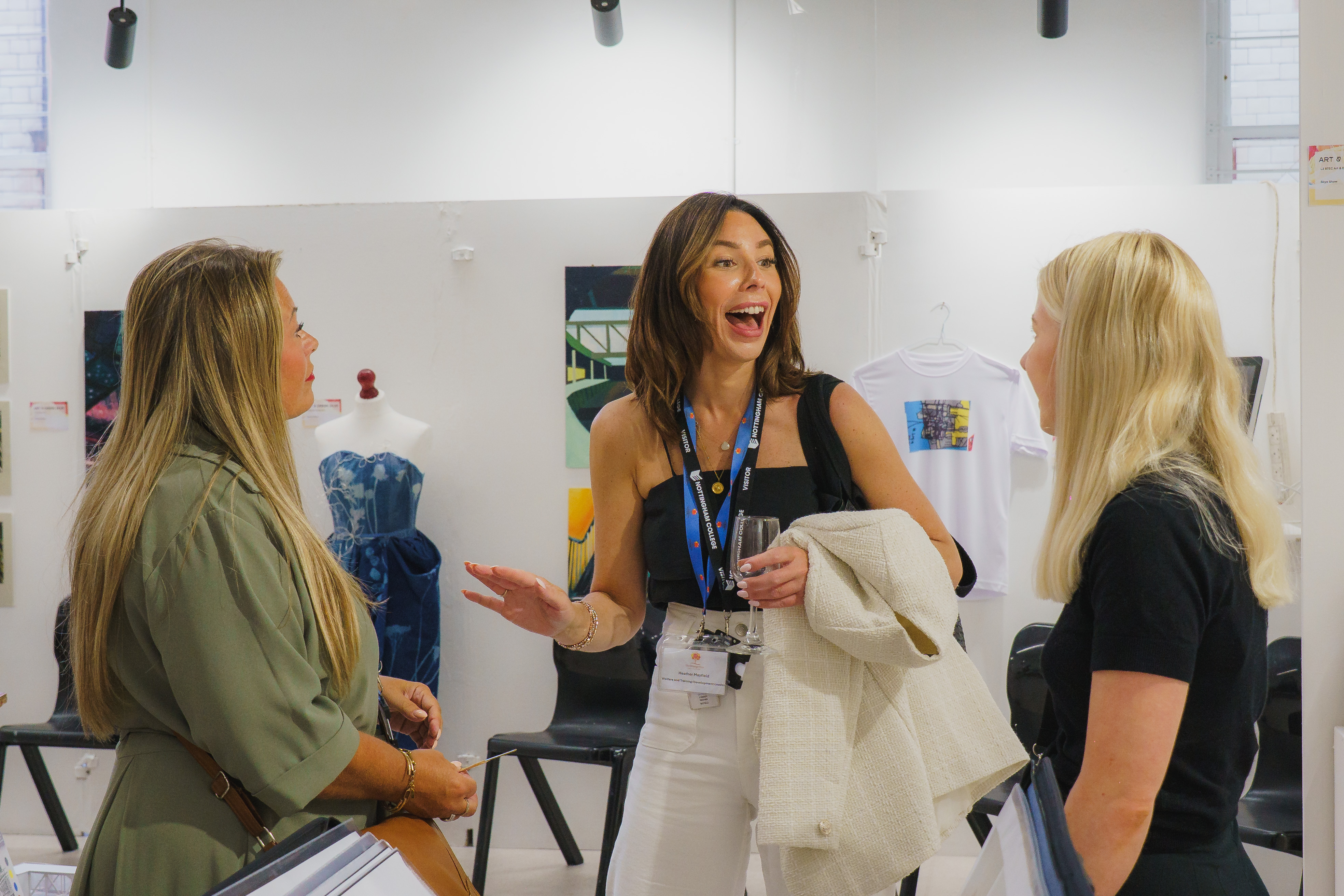 Employers talking in Stoney Street art gallery