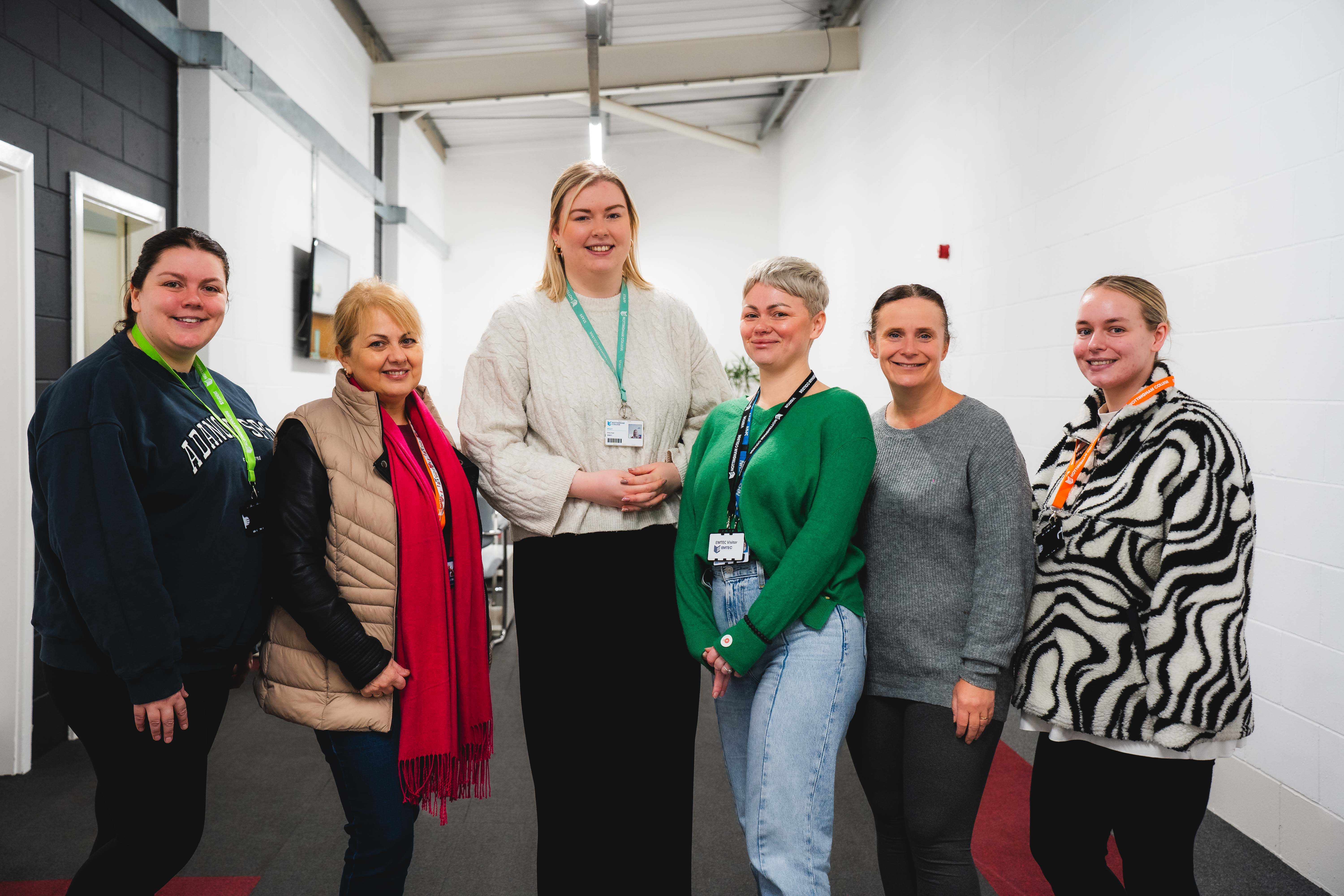 Health Care students with Tutor