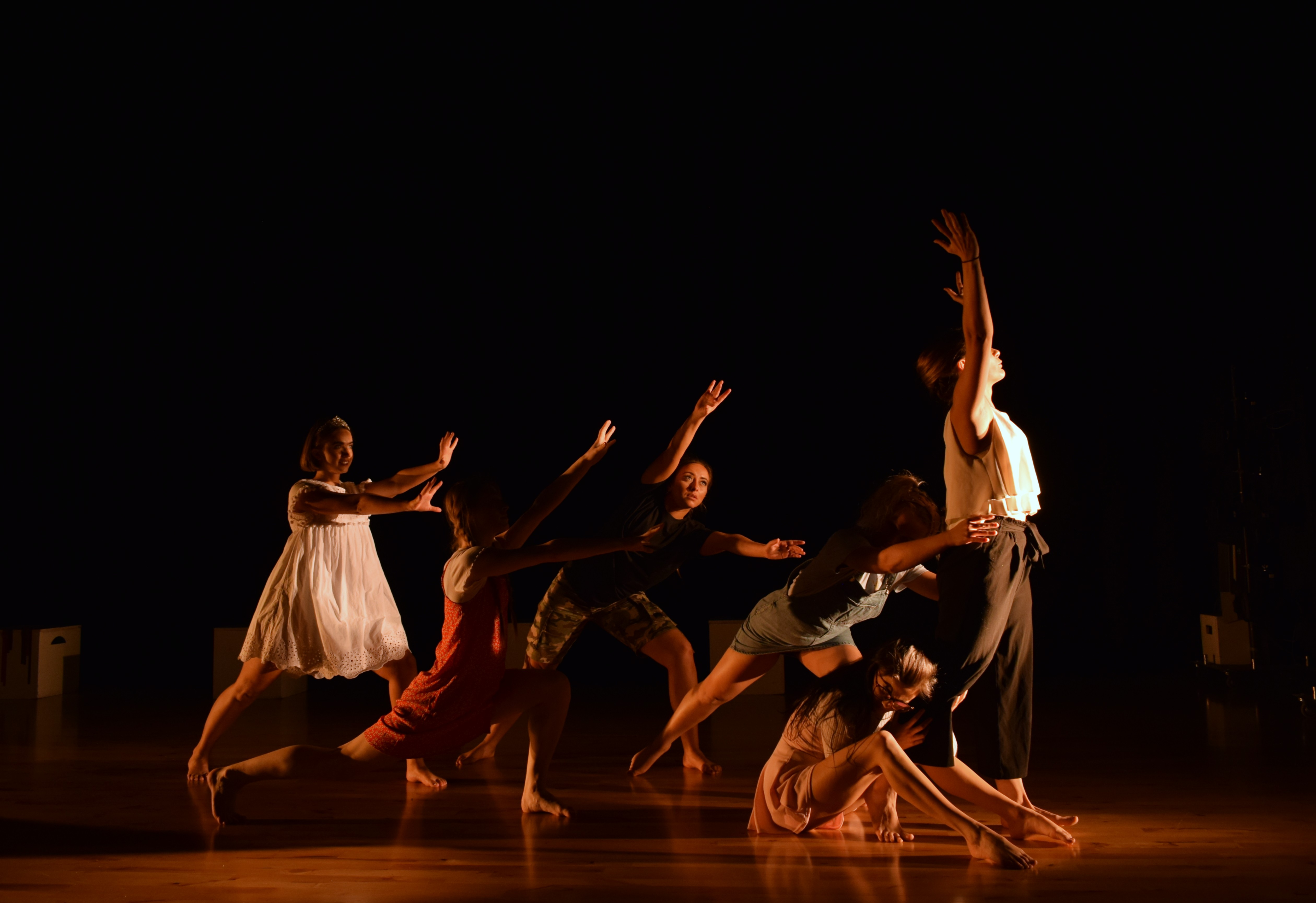 Students performing a dance